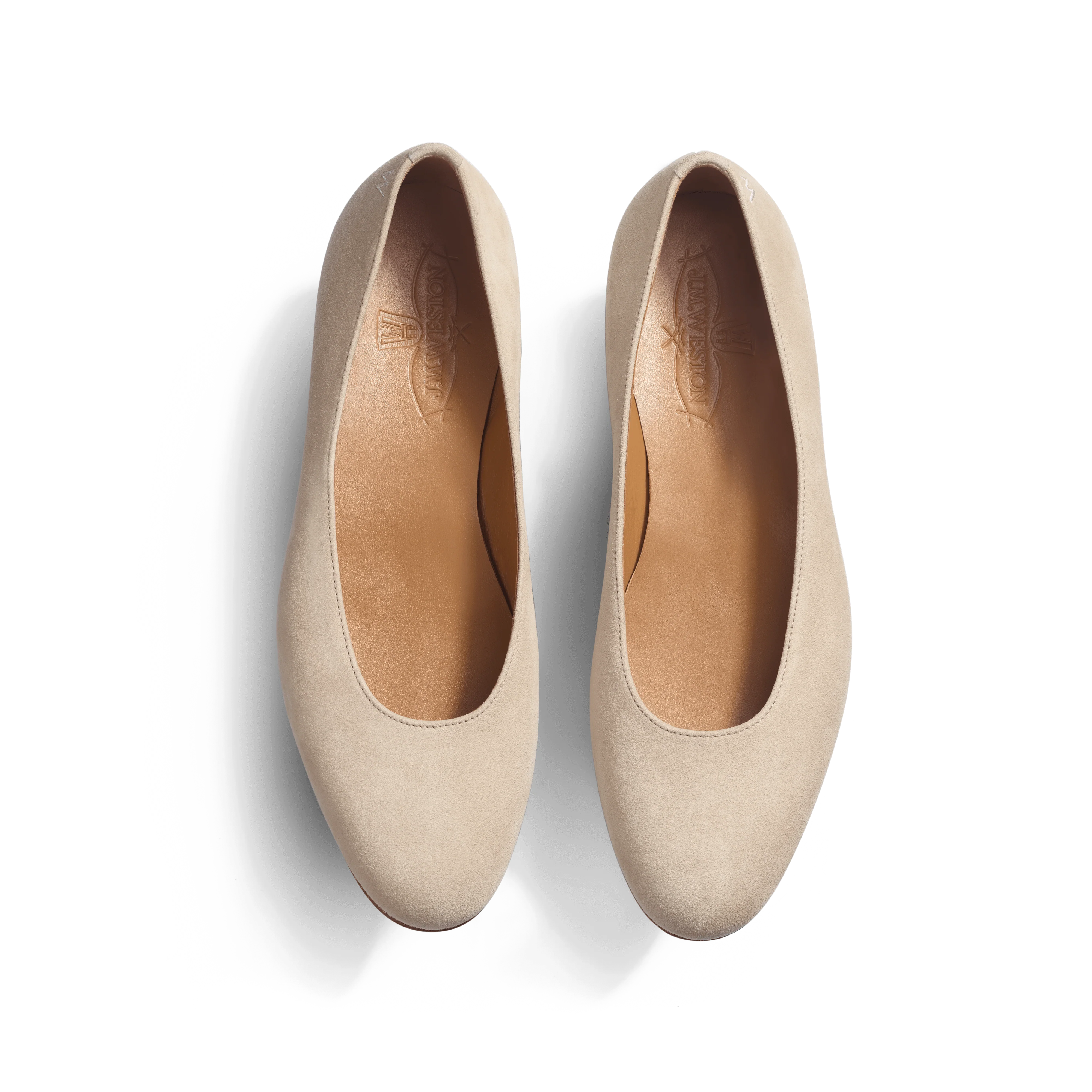 Ballerine [femme cuir chèvre velours beige] - Image 3