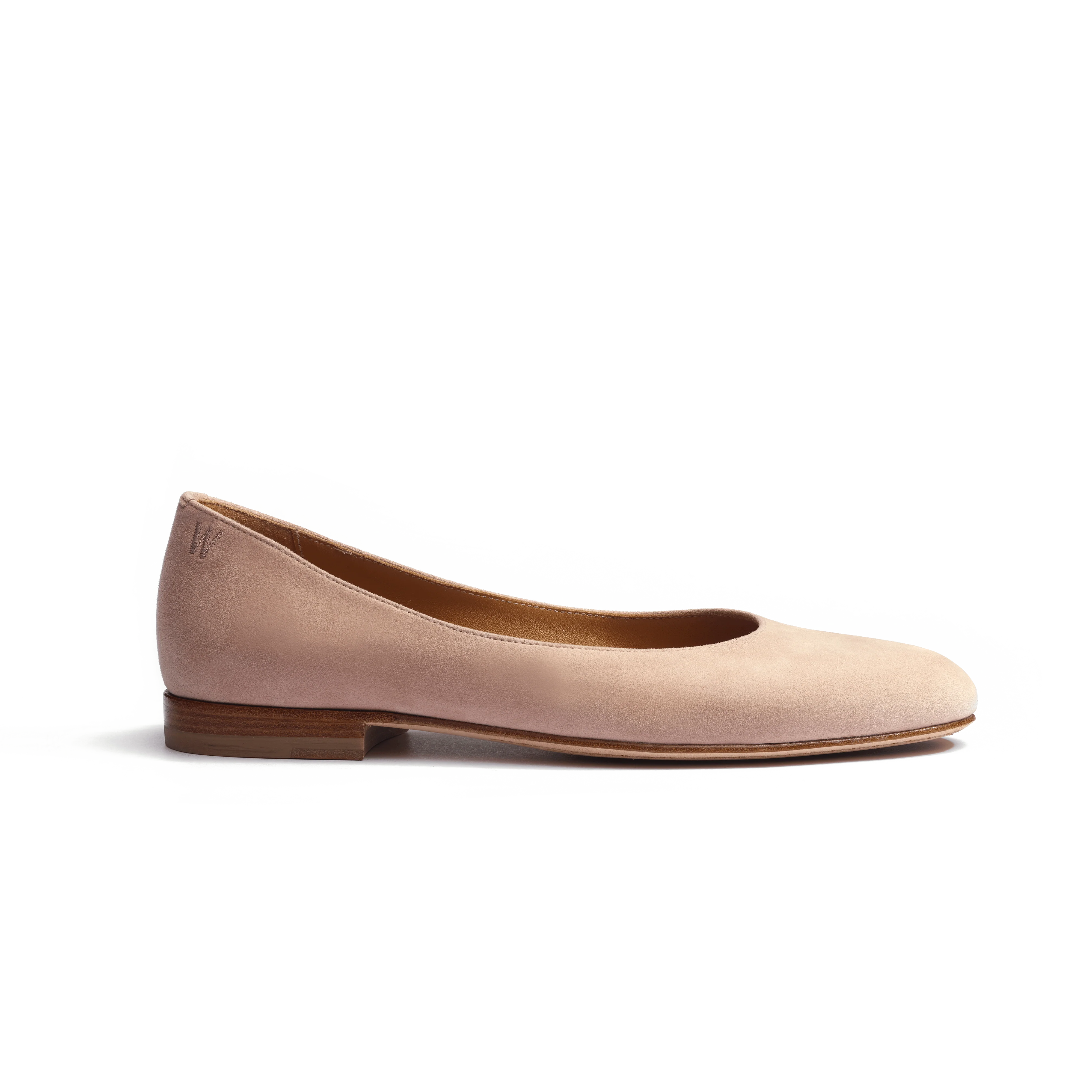 Ballerine [femme cuir chèvre velours nude]