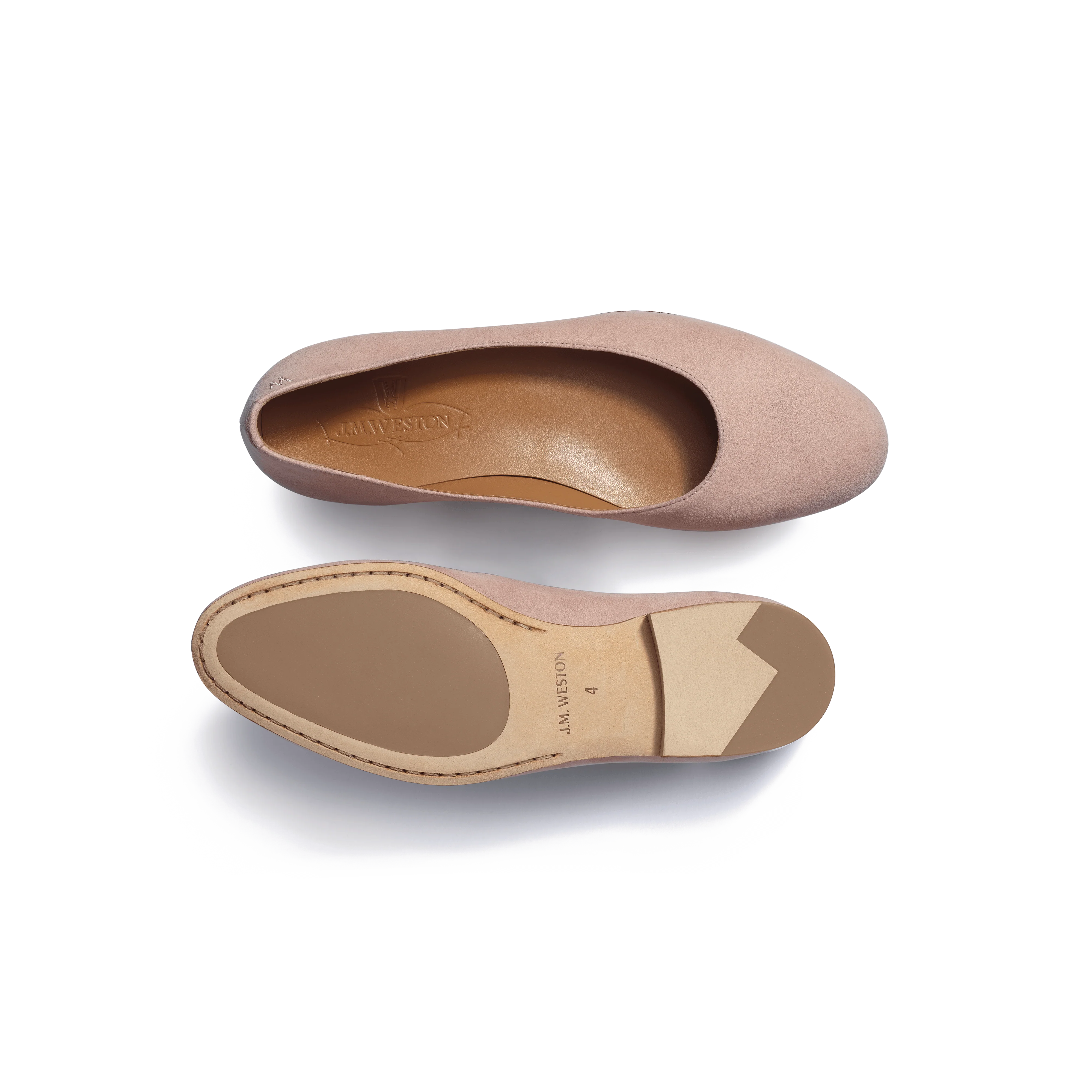 Ballerine [femme cuir chèvre velours nude] - Image 4