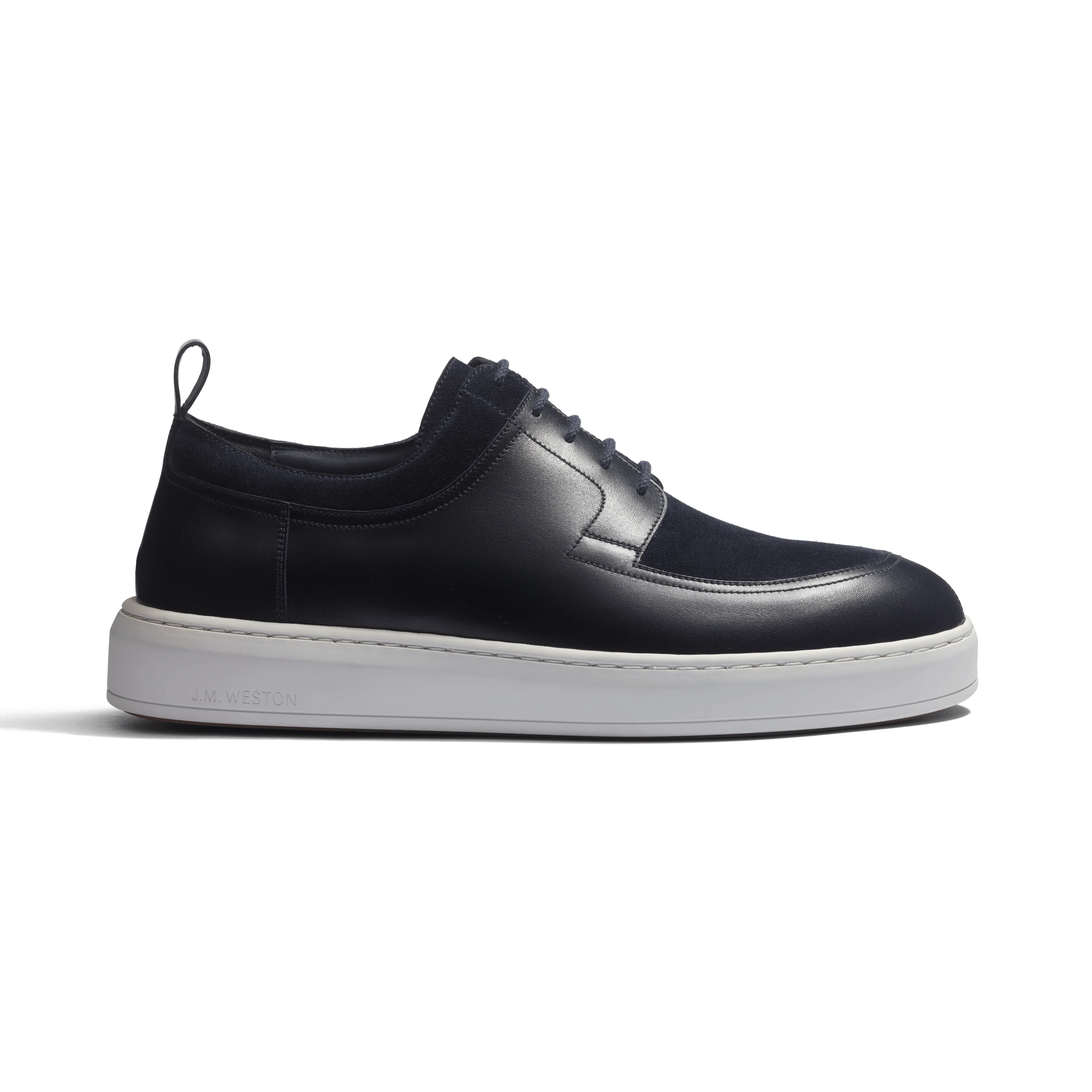 Basket Chasse On Time [homme cuir veau box marine & cuir veau velours marine]