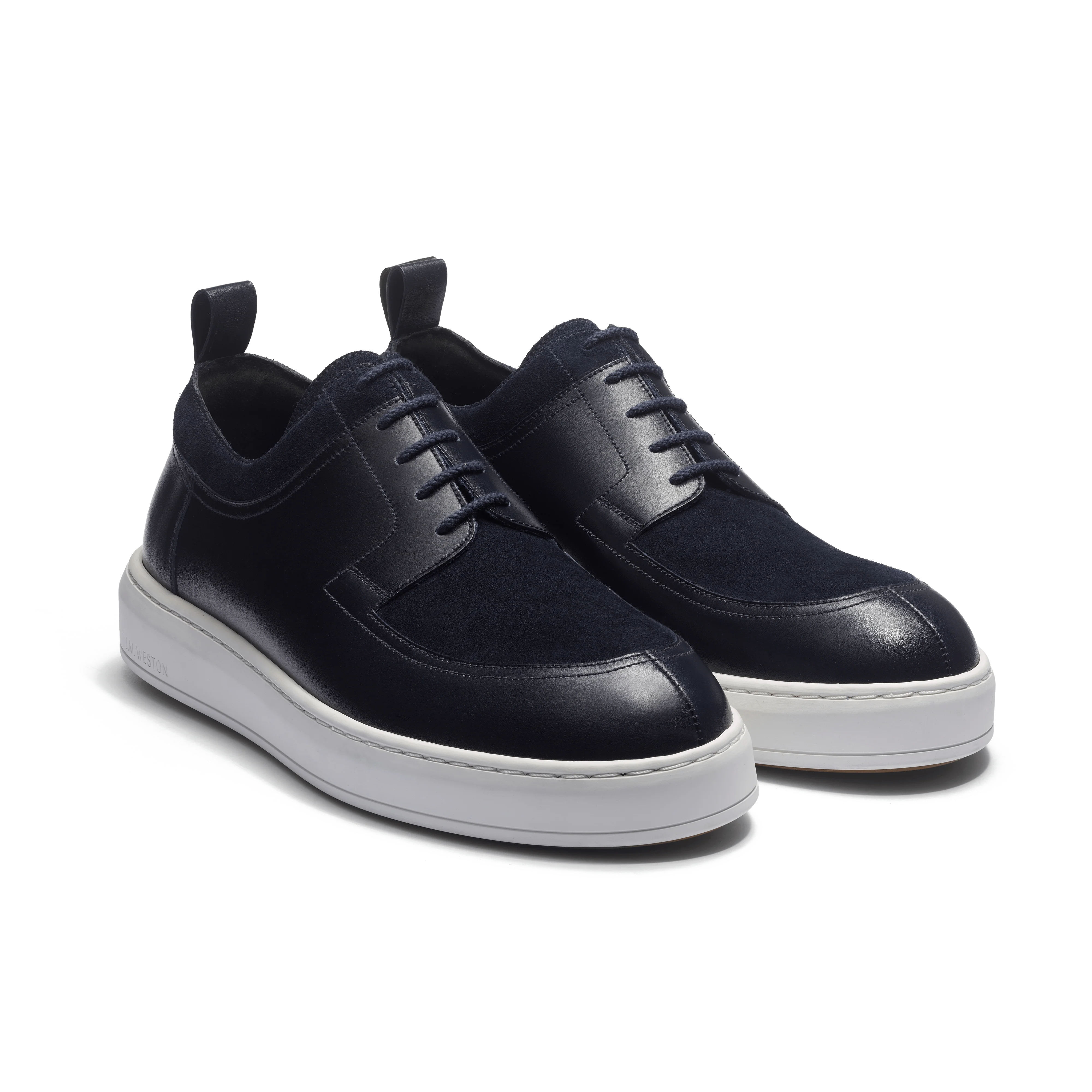 Basket Chasse On Time [homme cuir veau box marine & cuir veau velours marine] - Image 2