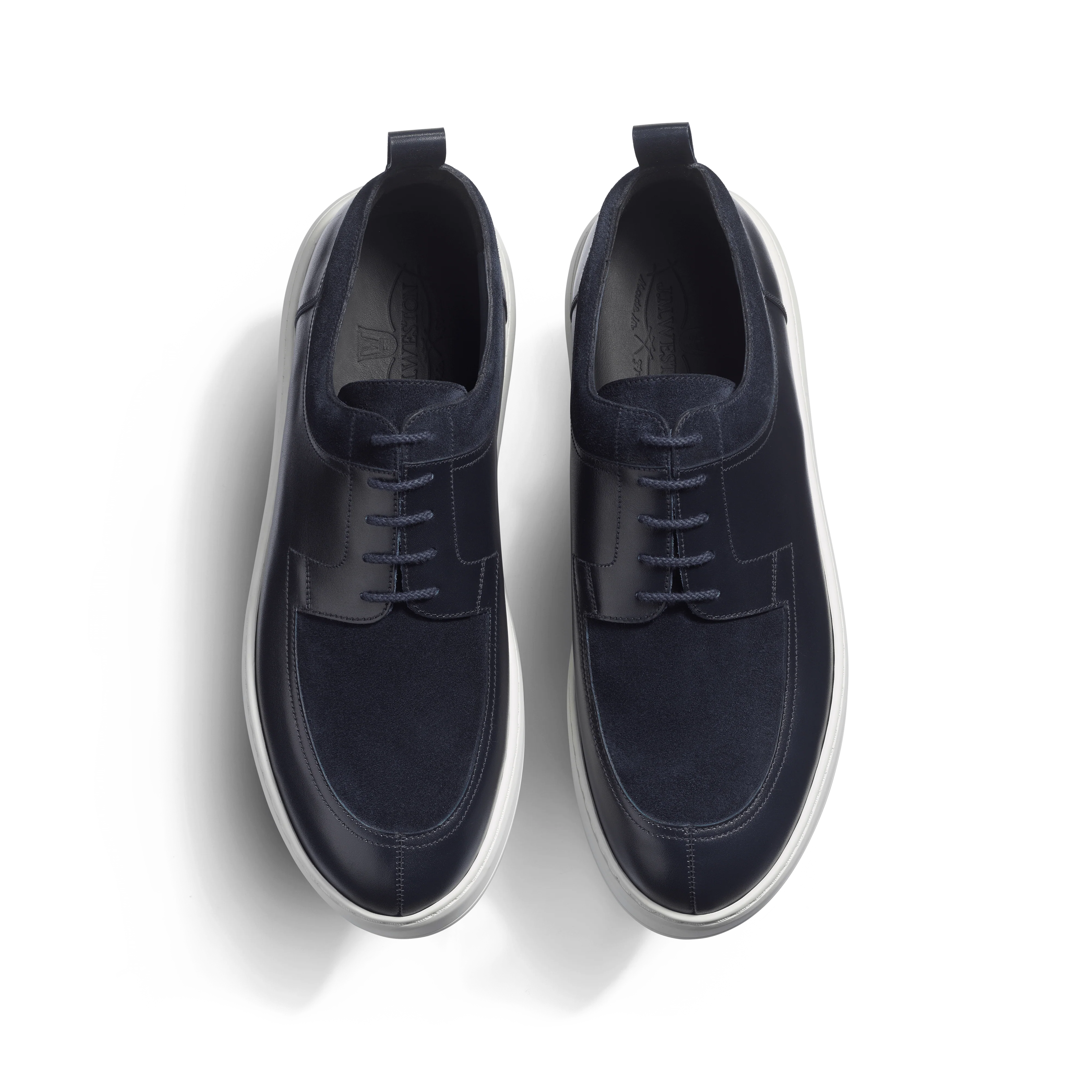 Basket Chasse On Time [homme cuir veau box marine & cuir veau velours marine] - Image 3