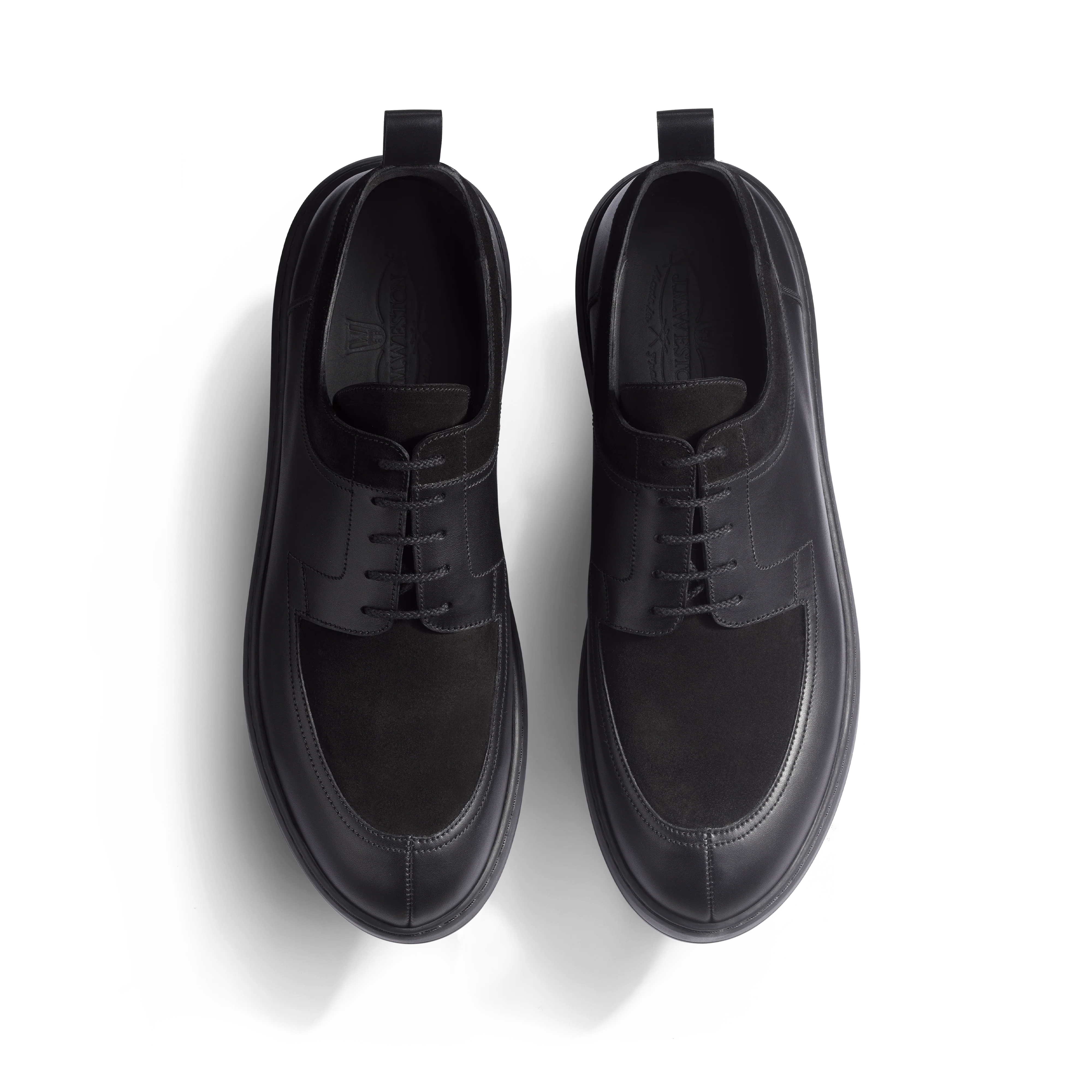 Basket Chasse On Time  [cuir veau sport noir & cuir veau velours noir] - Image 3