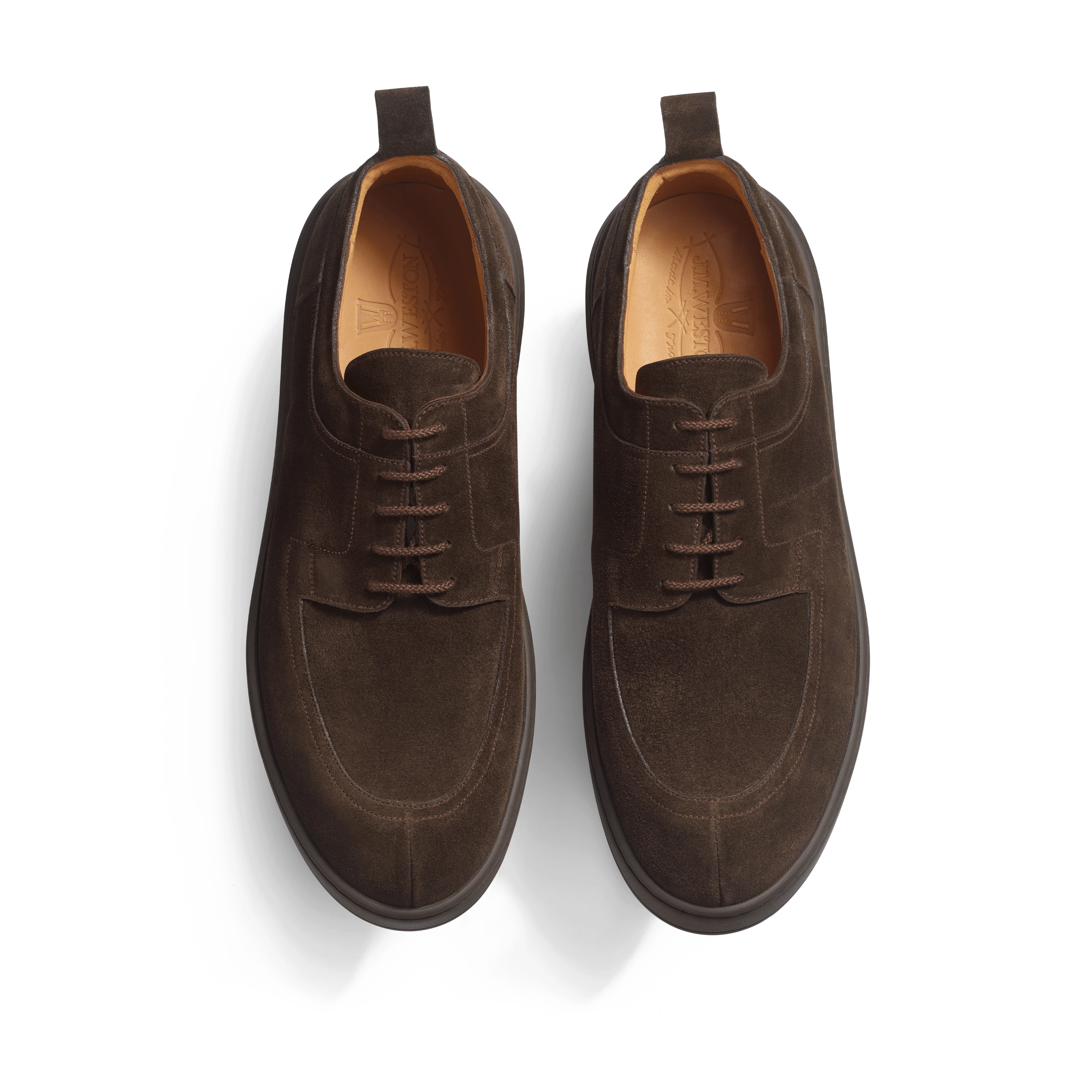 Basket Chasse On Time  [cuir veau velours marron] - Image 3