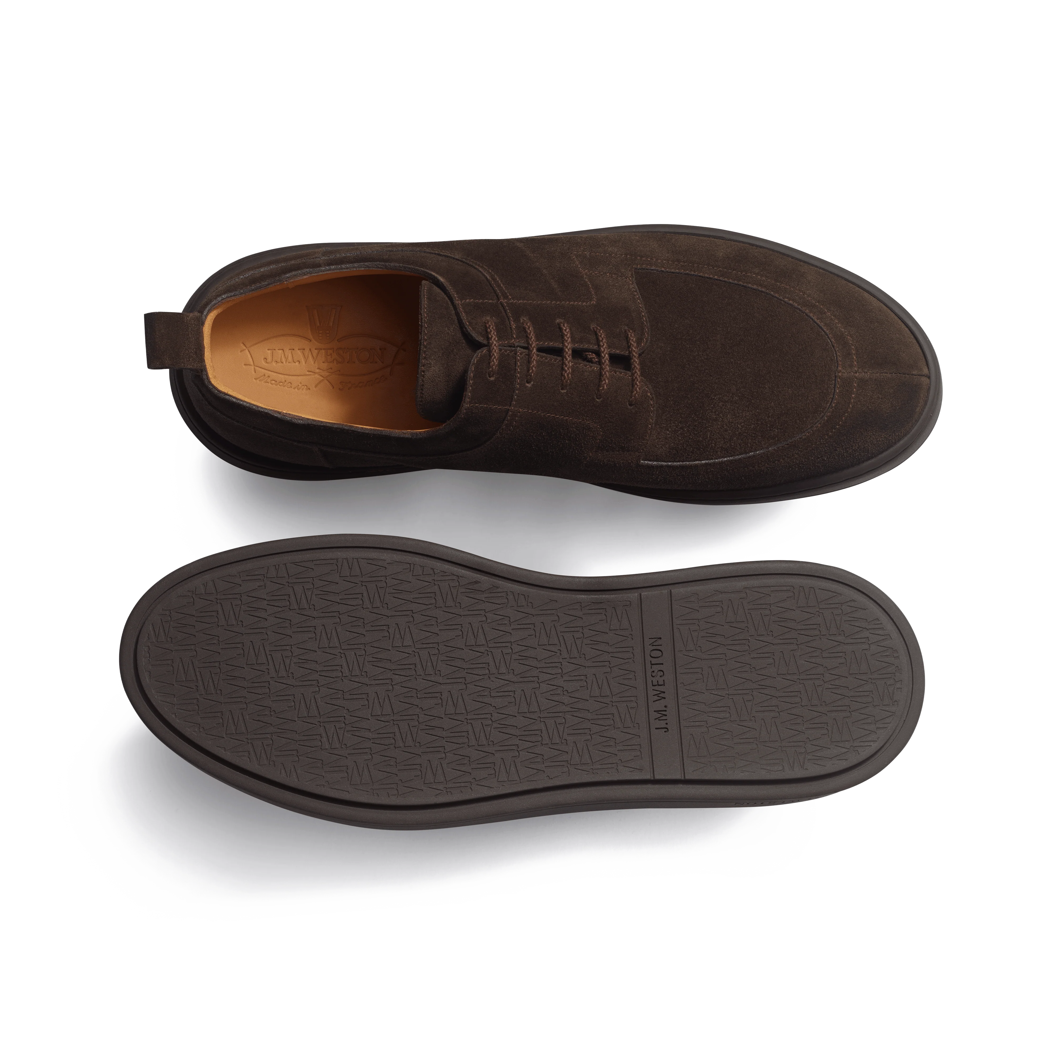 Basket Chasse On Time  [cuir veau velours marron] - Image 4