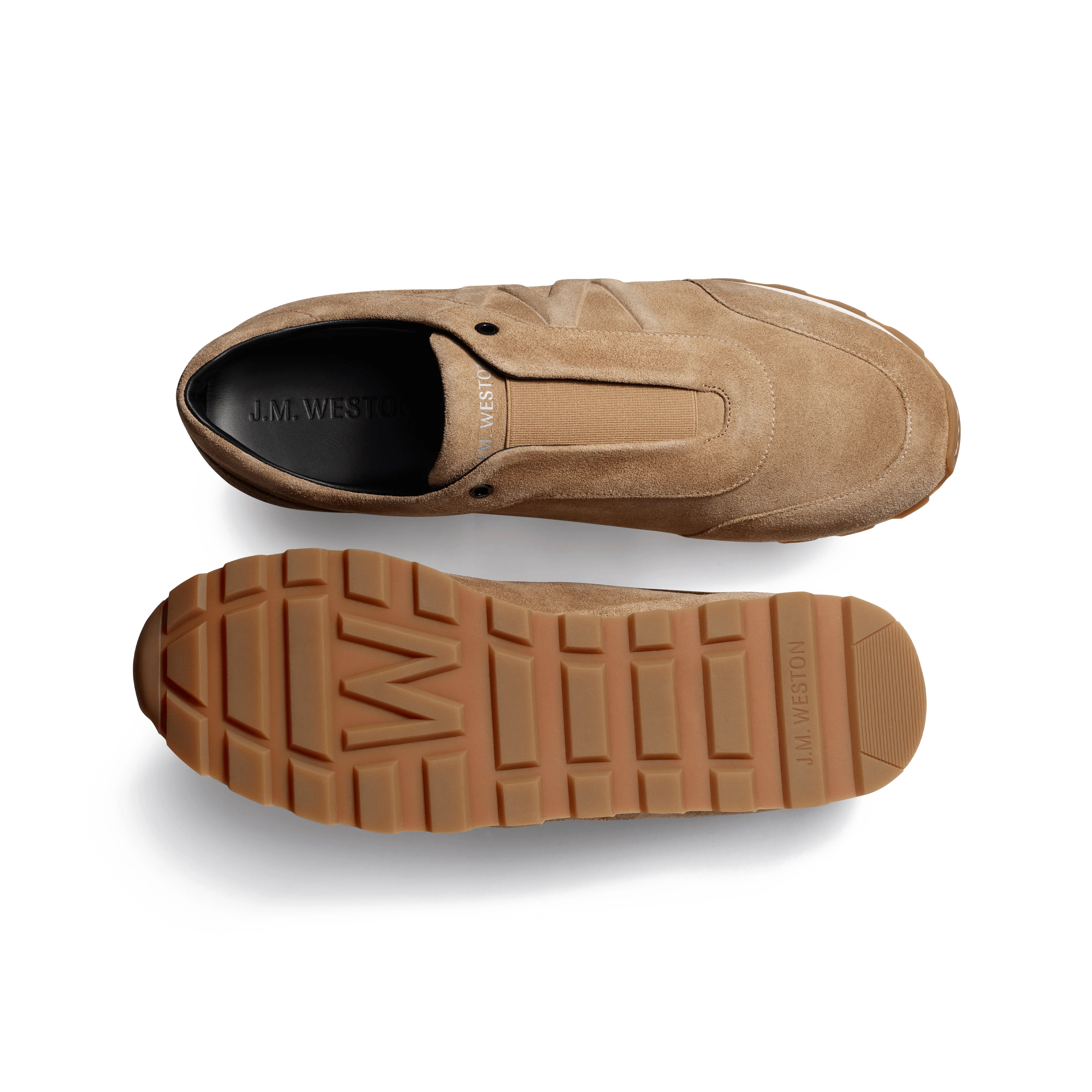 Basket On My Way Racing [cuir veau velours taupe] - Image 4
