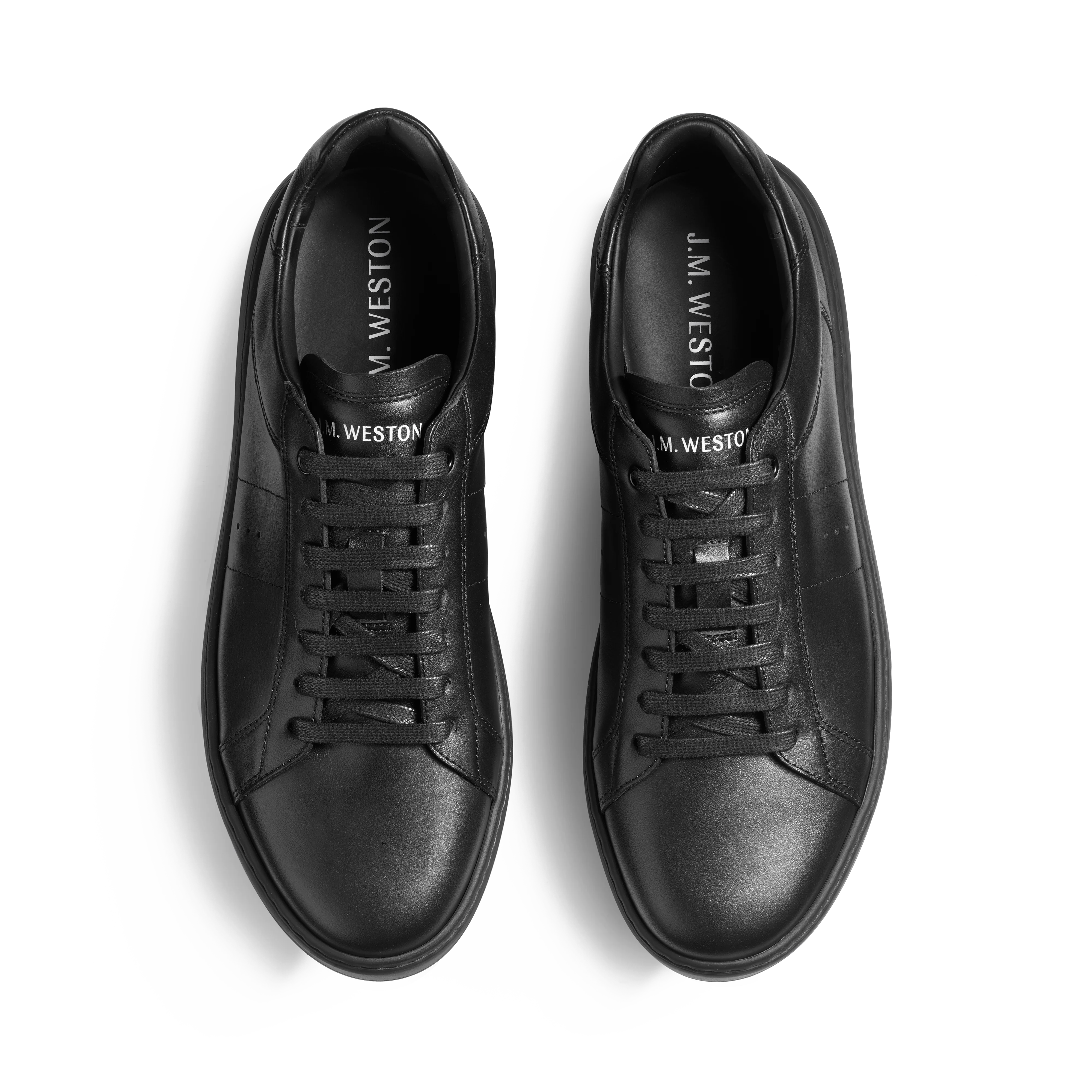Basket On Time [cuir lisse noir] - Image 3