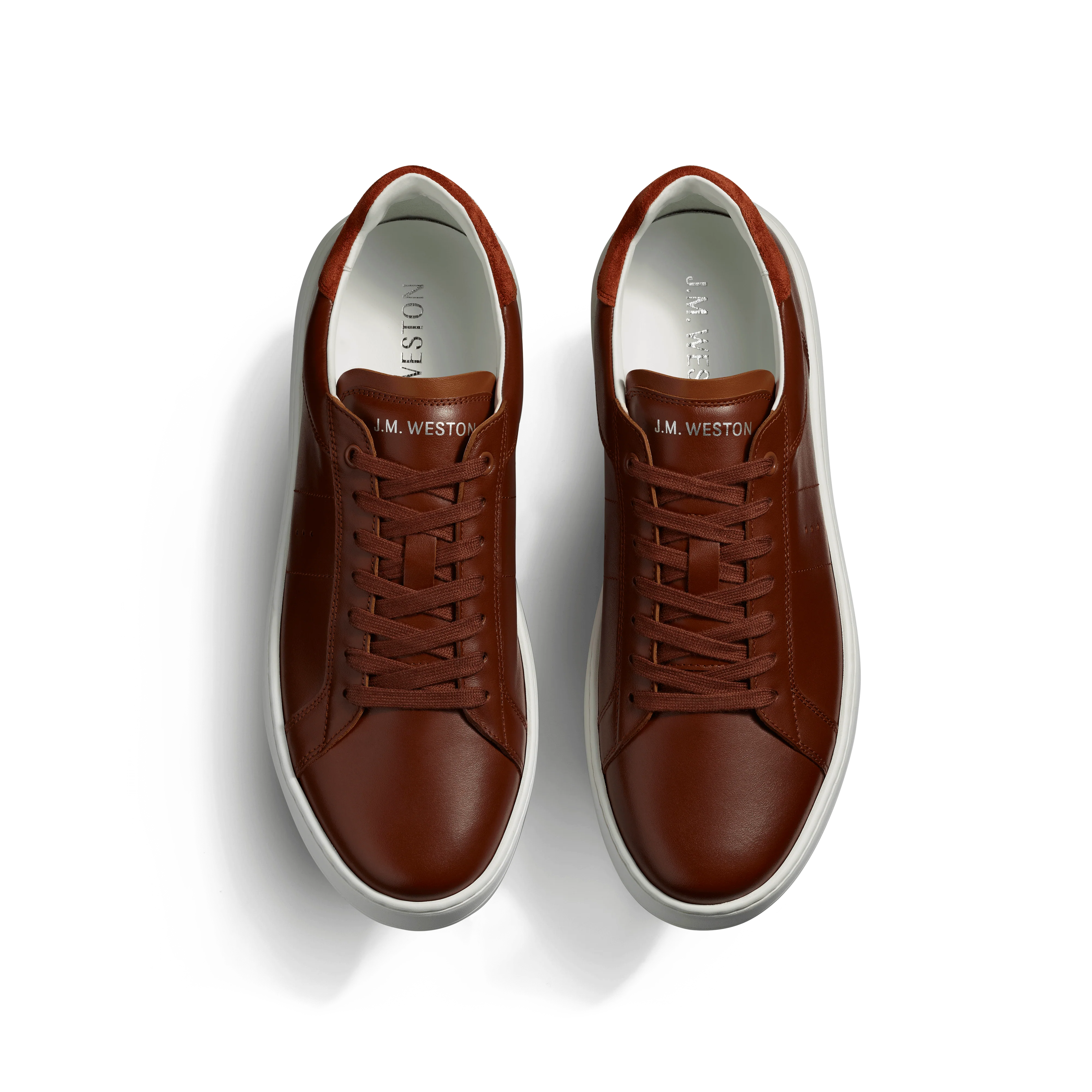Basket On Time [cuir veau sport cognac détails cuir veau velours yucca] - Image 3