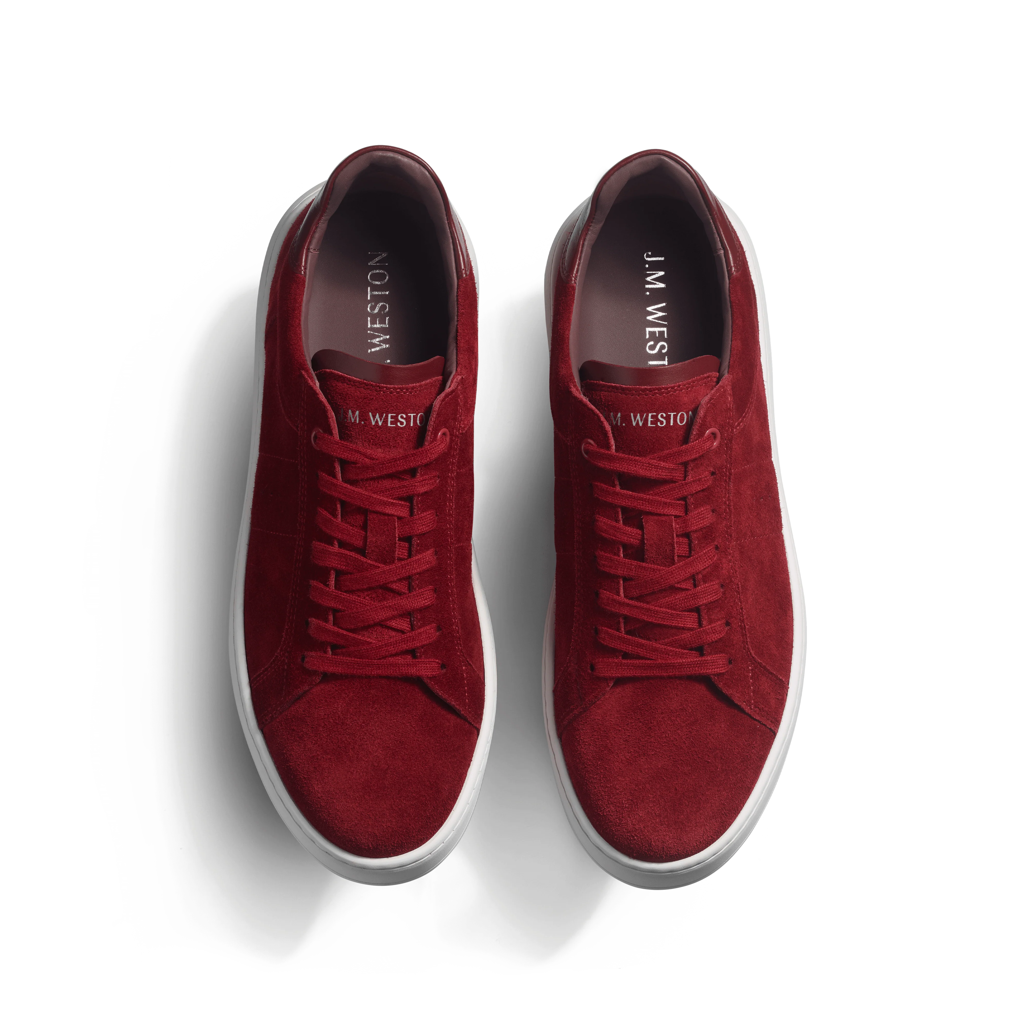 Basket On Time [cuir veau velours bordeaux détails cuir veau sport bordeaux] - Image 3