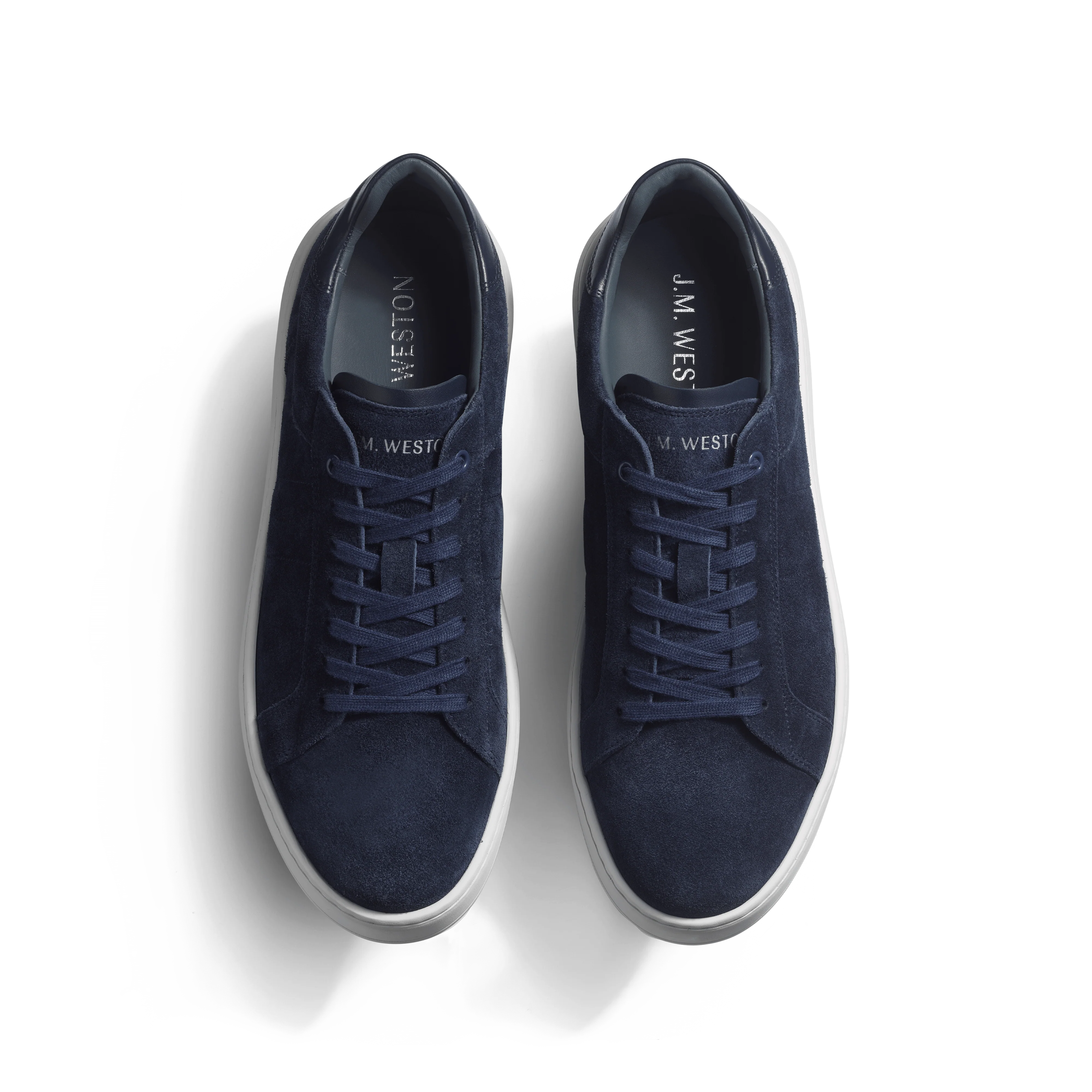 Basket On Time [cuir veau velours marine détails cuir veau sport marine] - Image 3