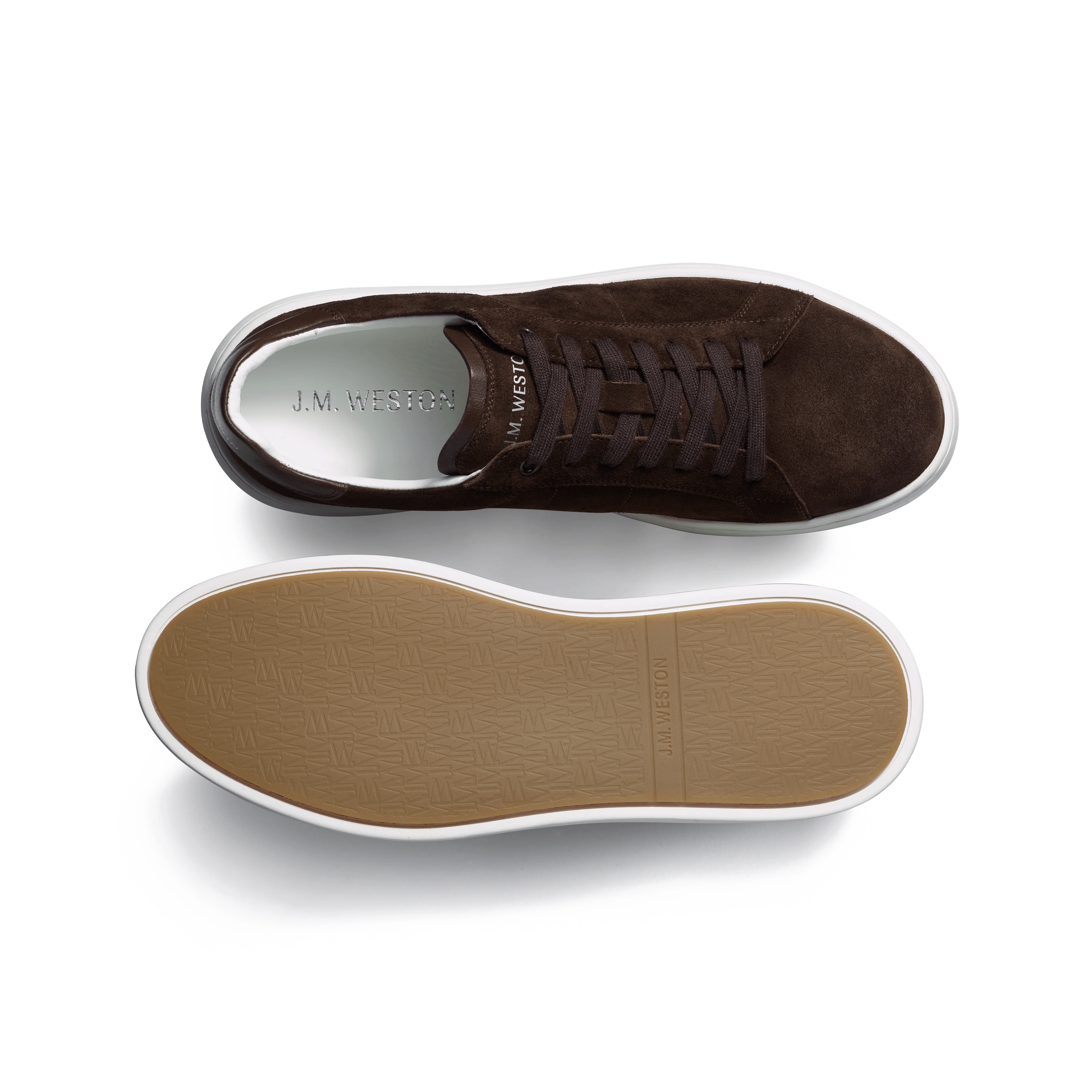 Basket On Time [cuir veau velours marron foncé] - Image 4