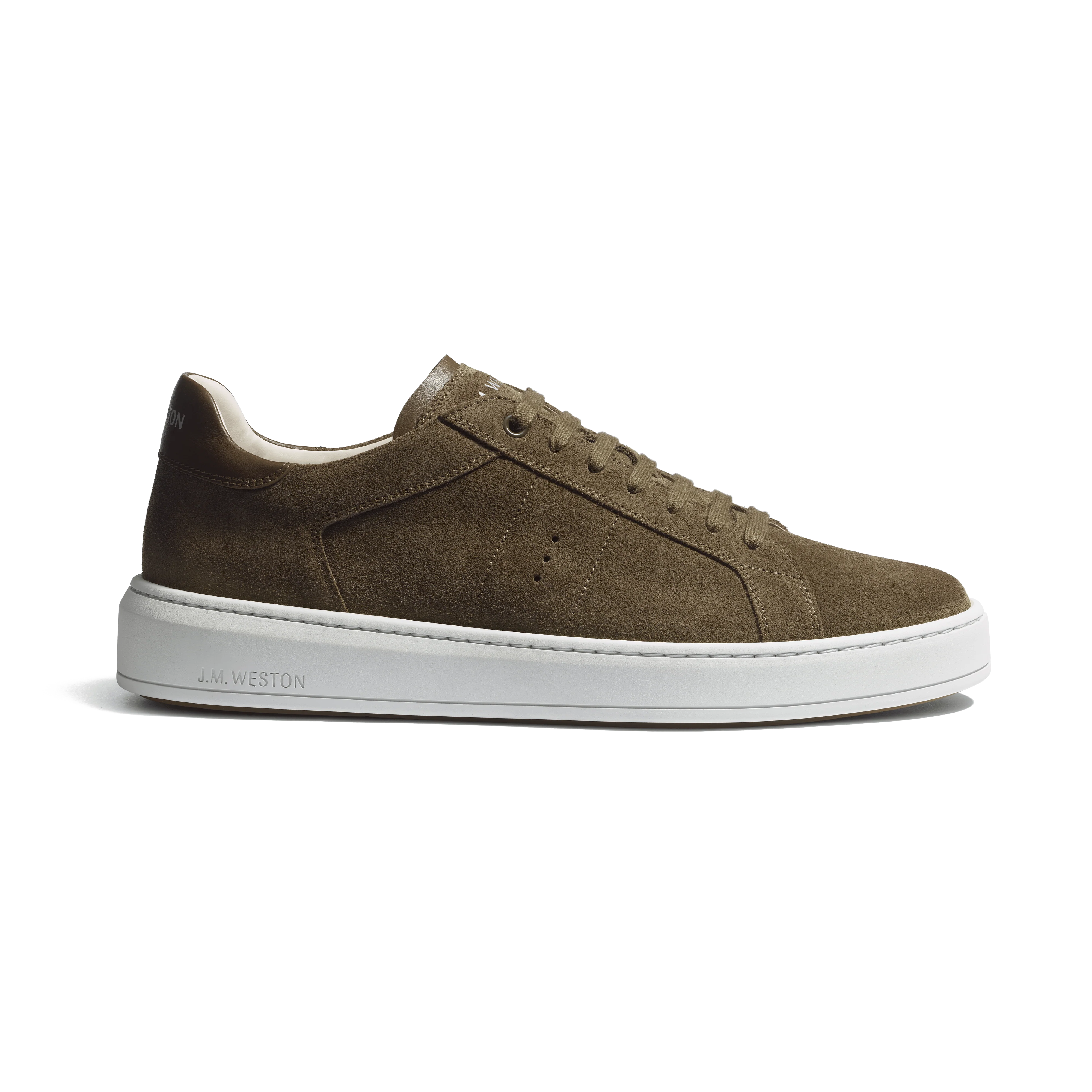 Basket On Time [cuir veau velours mousse]