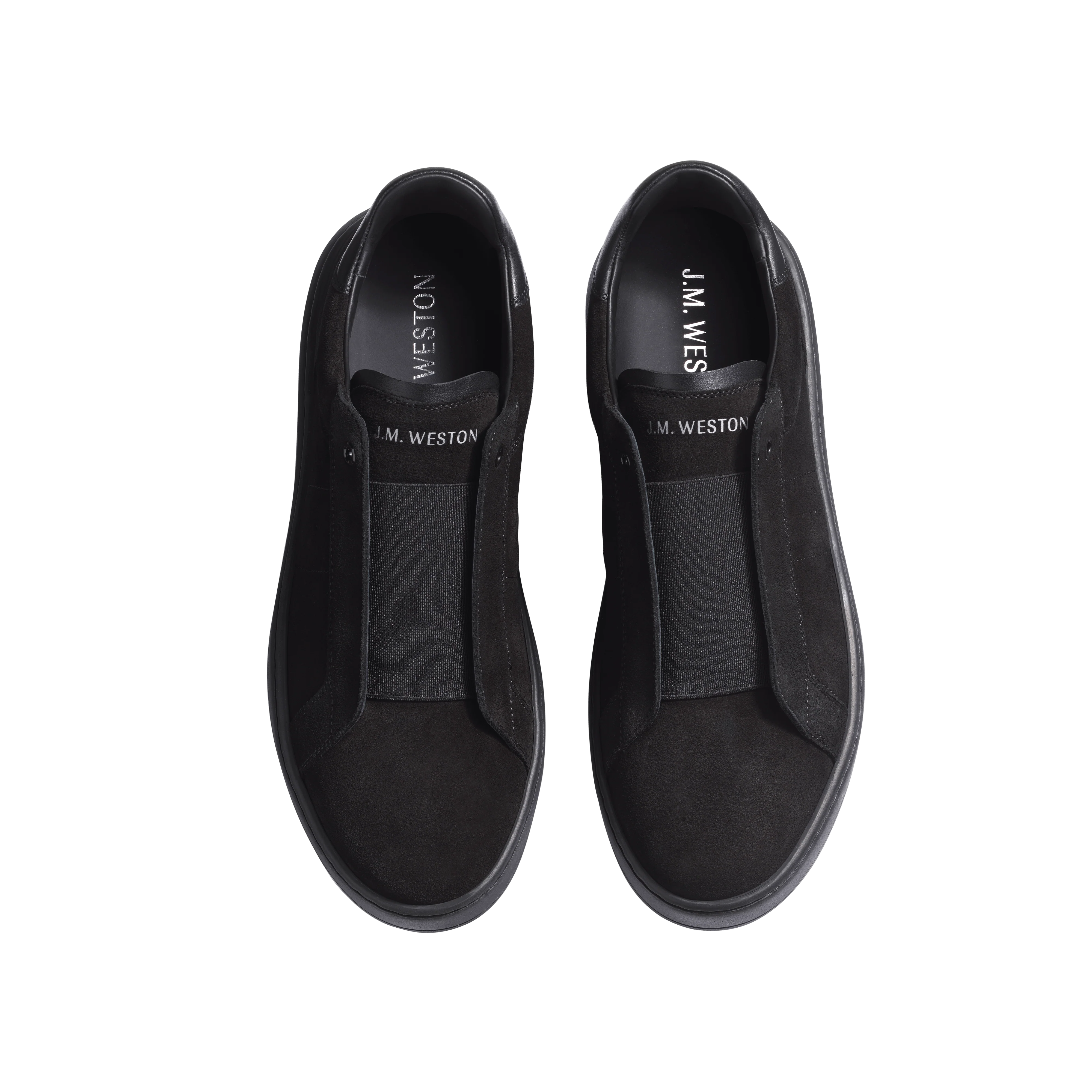 Basket On Time Elastique [cuir veau velours noir] - Image 3