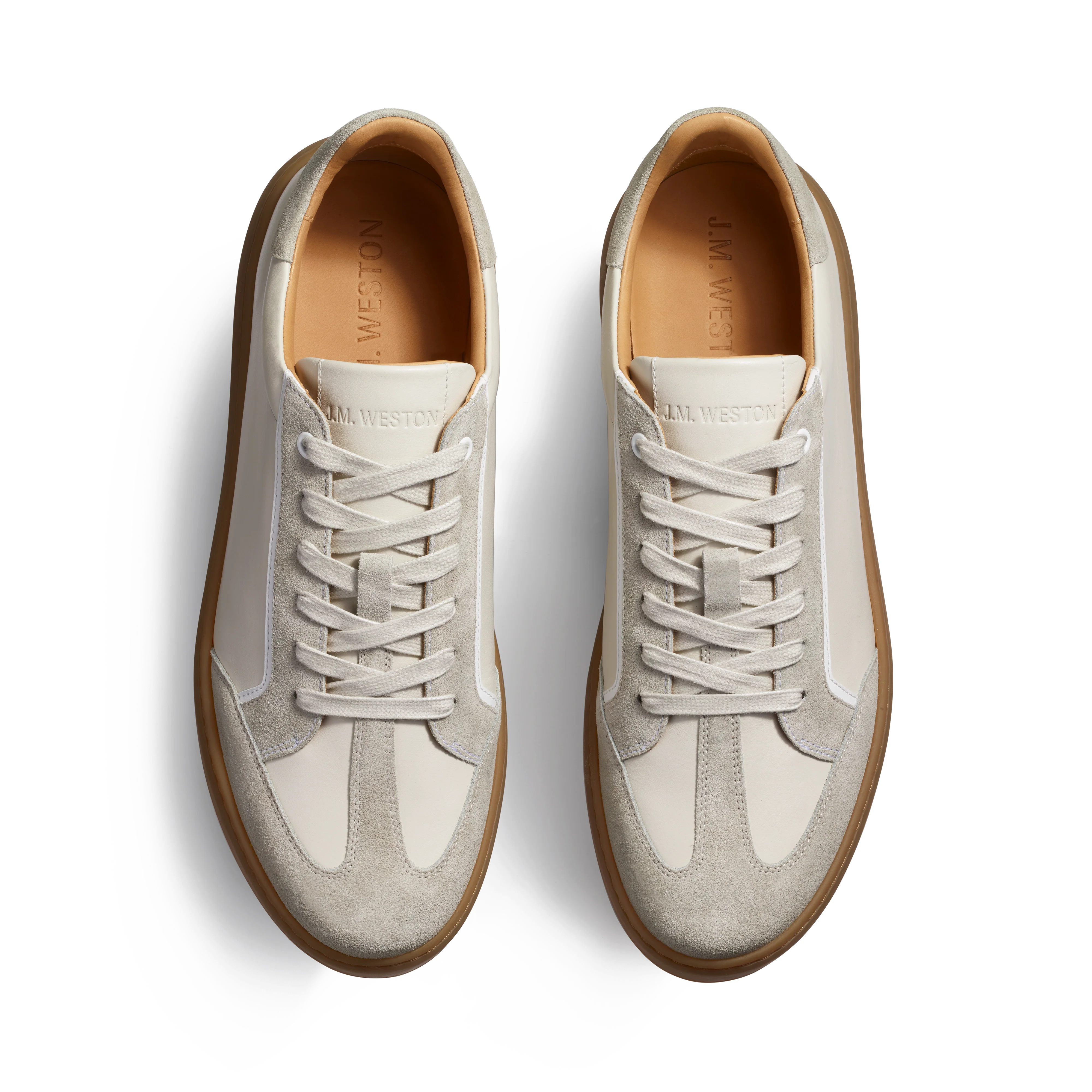Basket On Time Hirondelle [cuir lisse blanc] - Image 3