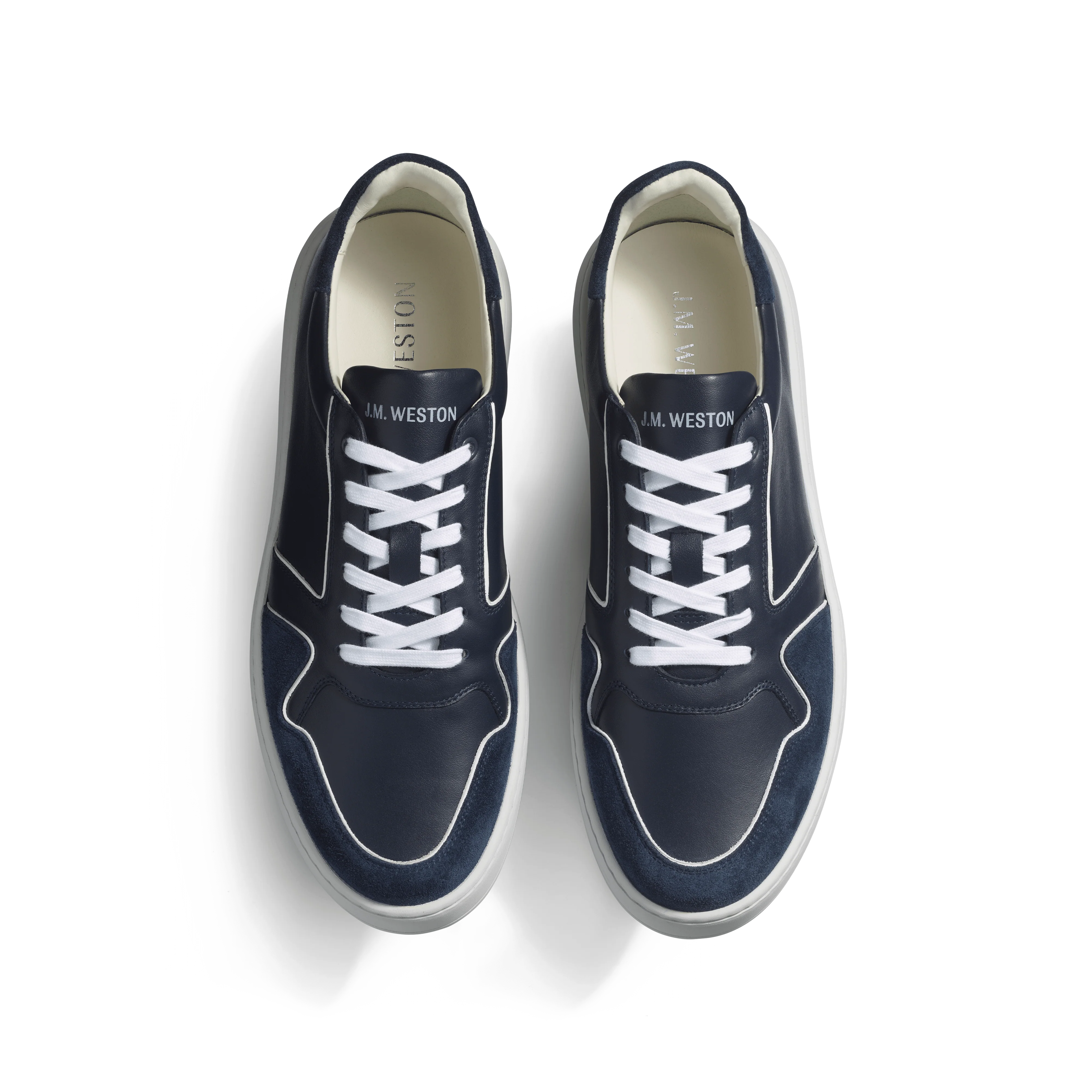 Basket On Time Oxford [cuir veau sport marine et velours marine ] - Image 3