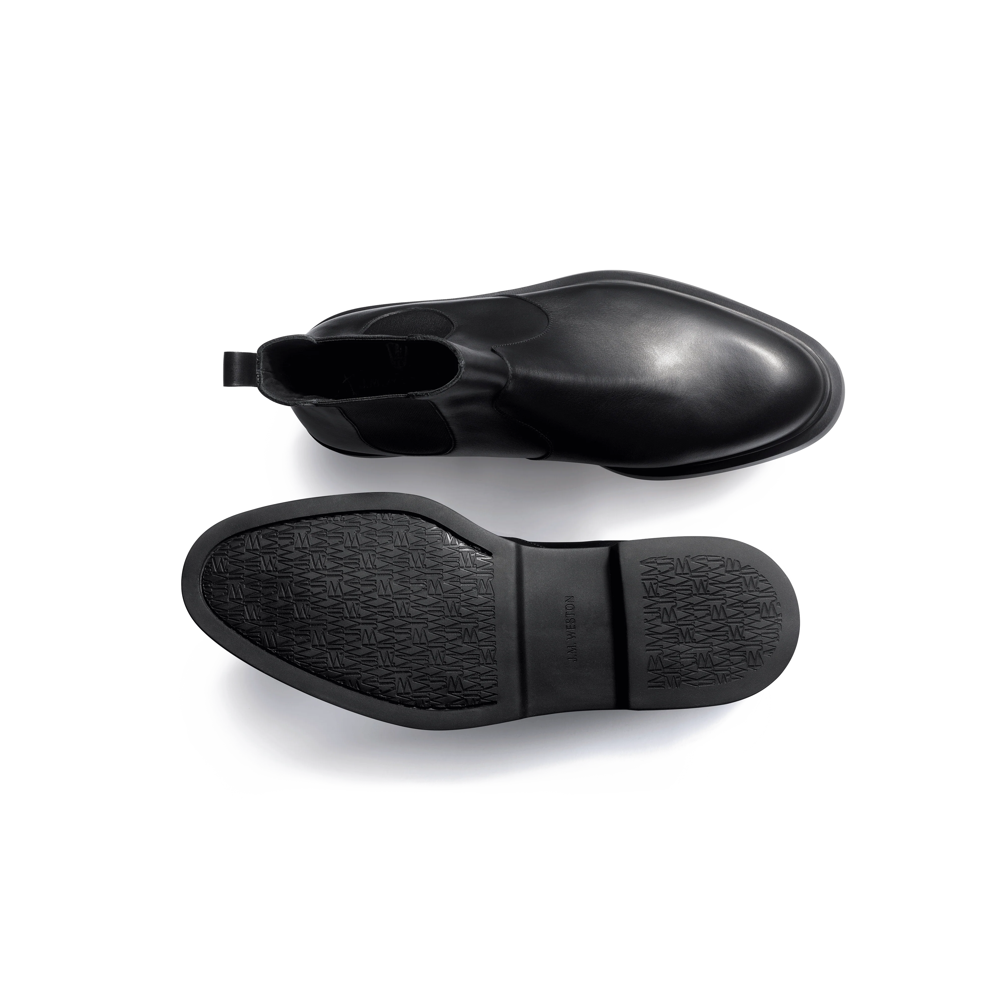 Bottine à élastique Walker [homme cuir veau lisse noir] - Image 4