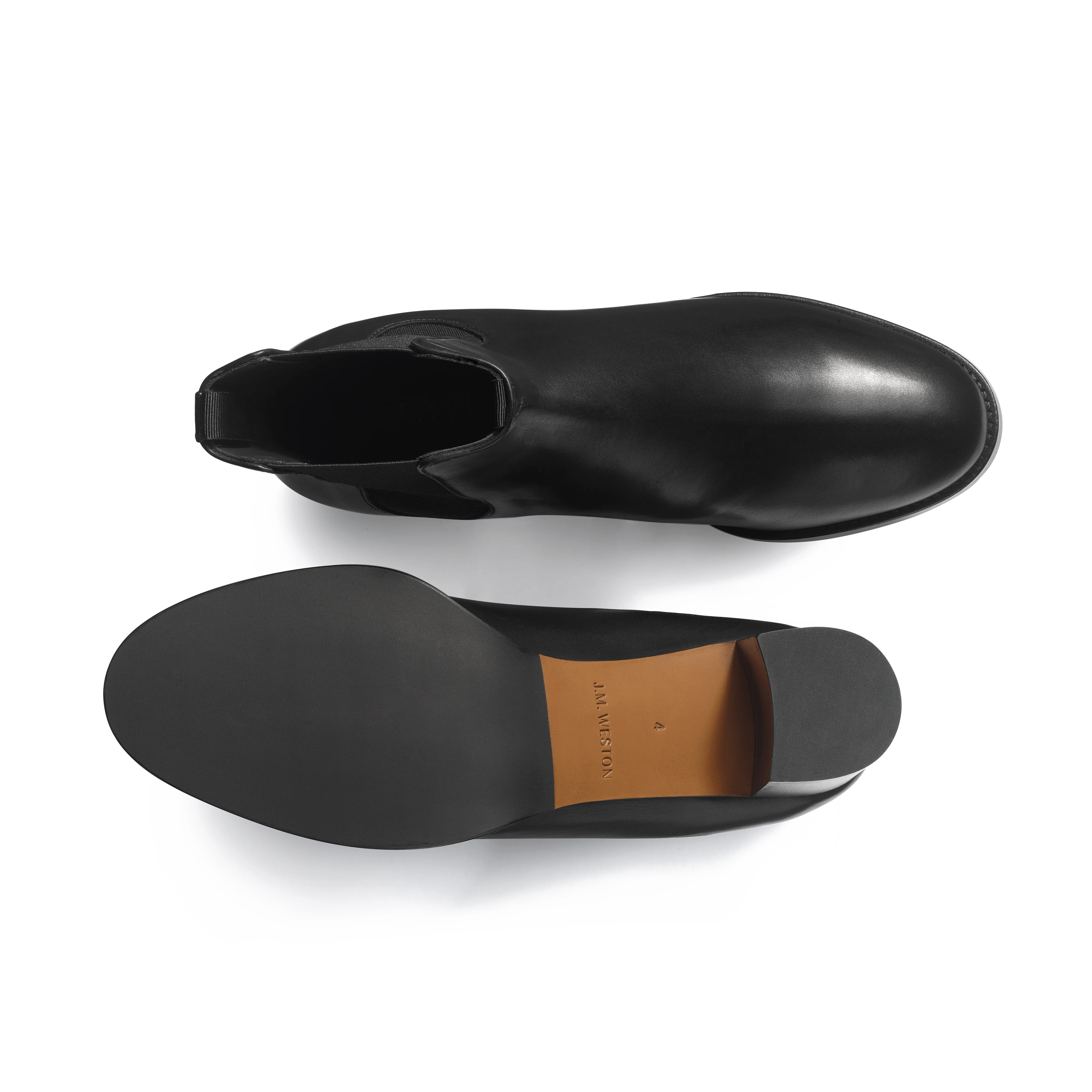 Bottine Cambre à talon 5,5 cm [femme cuir veau lisse noir] - Image 4