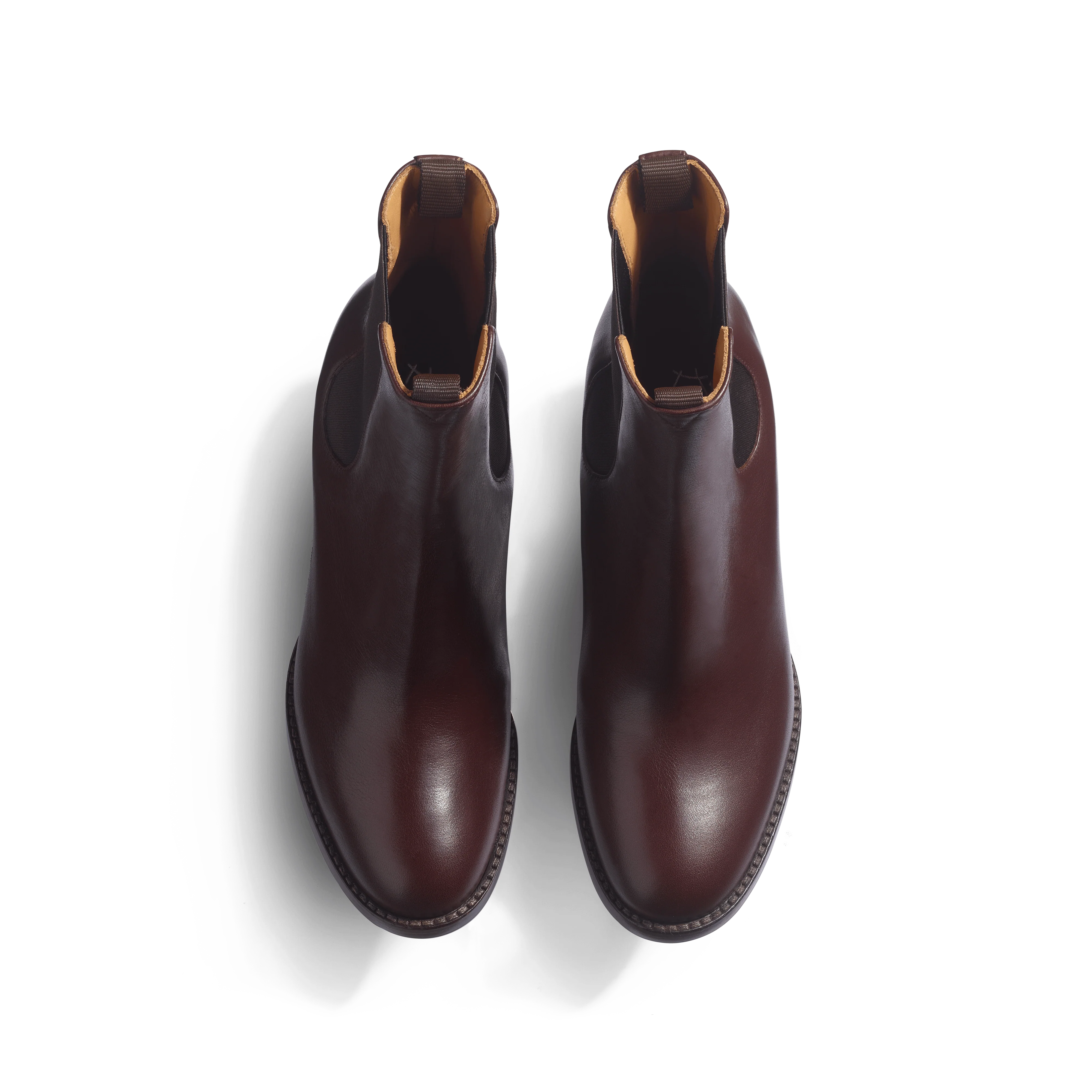 Bottine Cambre élastique à talon 9,5 cm [femme cuir veau lisse bordeaux] - Image 3