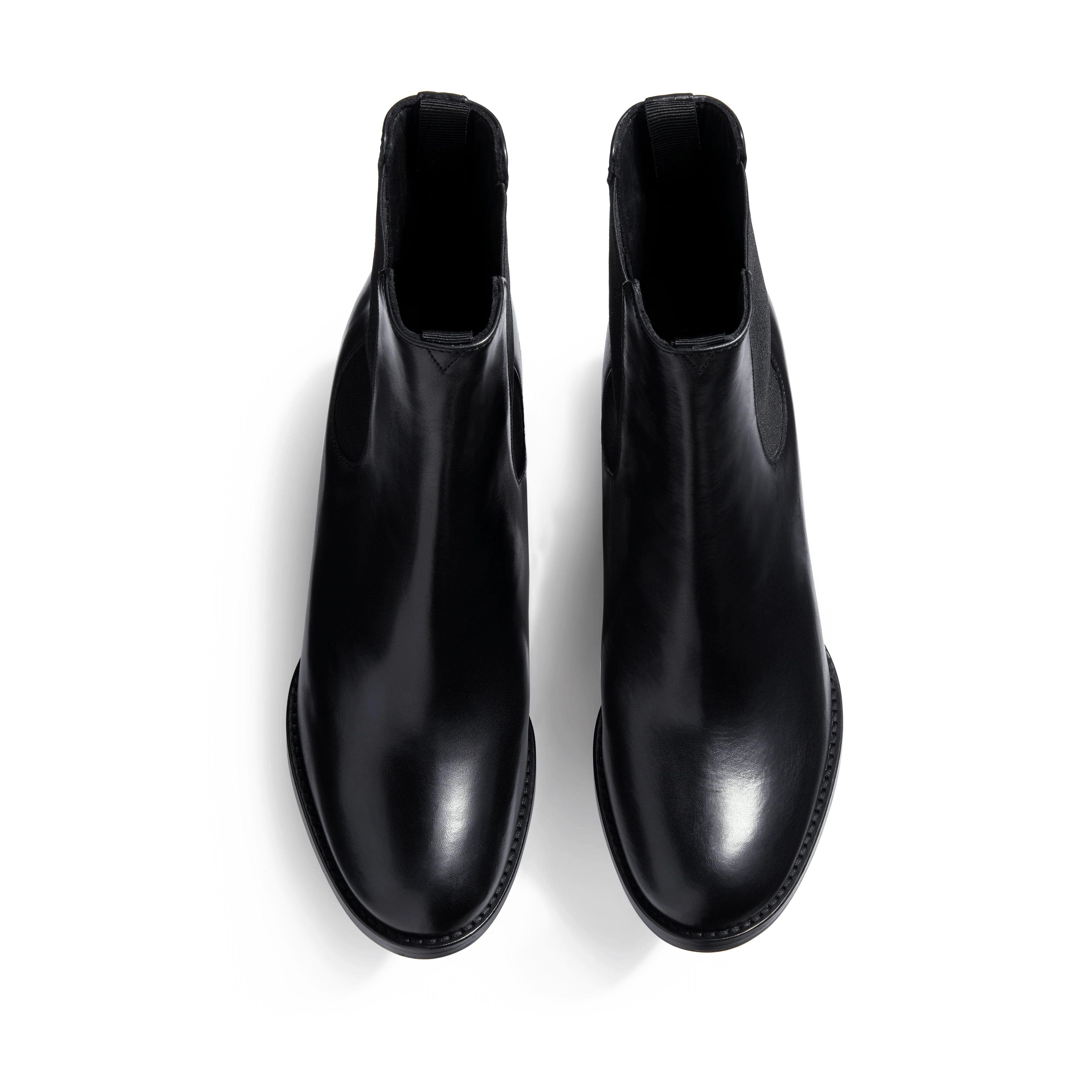 Bottine Cambre élastique à talon 9,5cm [femme cuir lisse noir] - Image 3