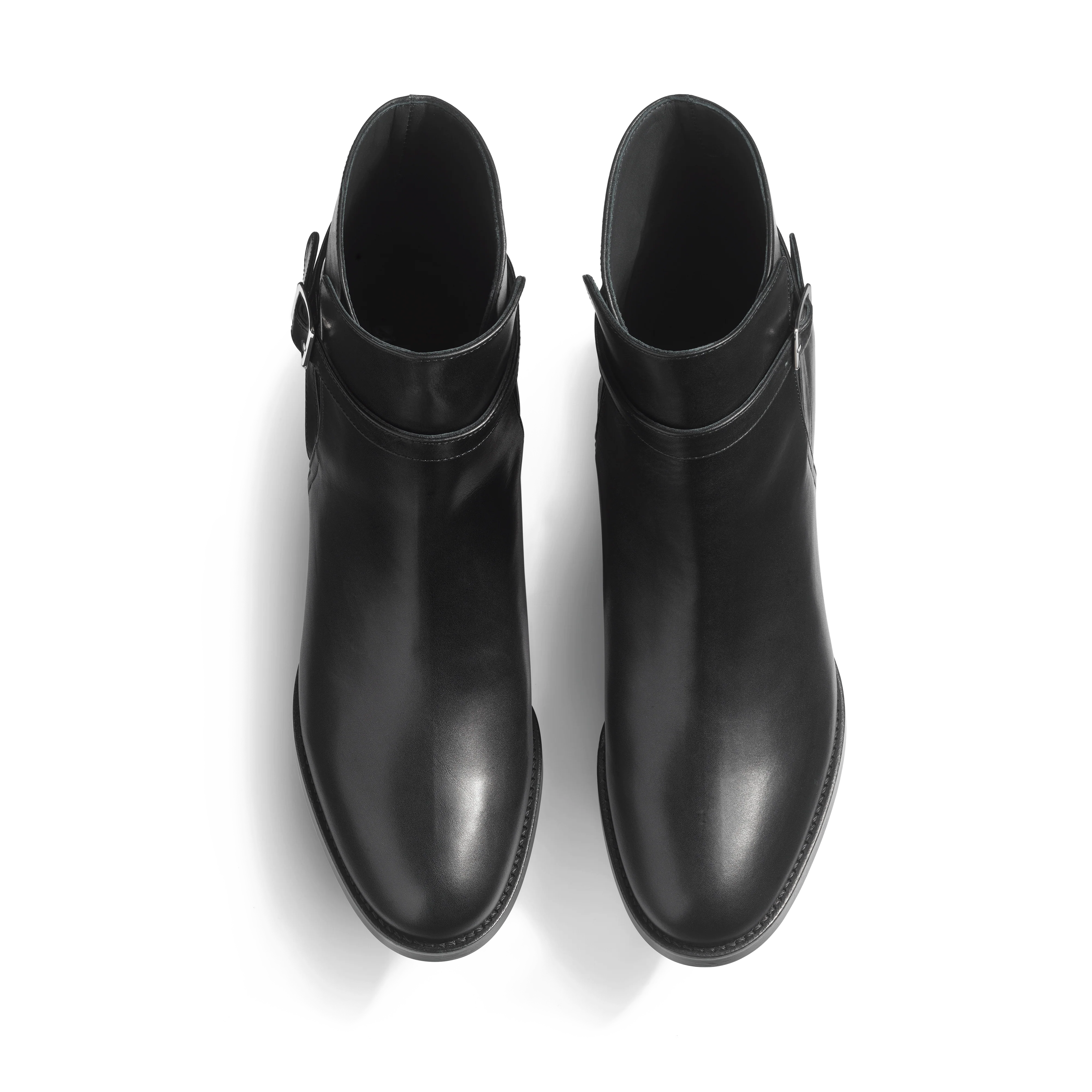 Bottine Jodhpur à talon [femme cuir veau lisse noir] - Image 3