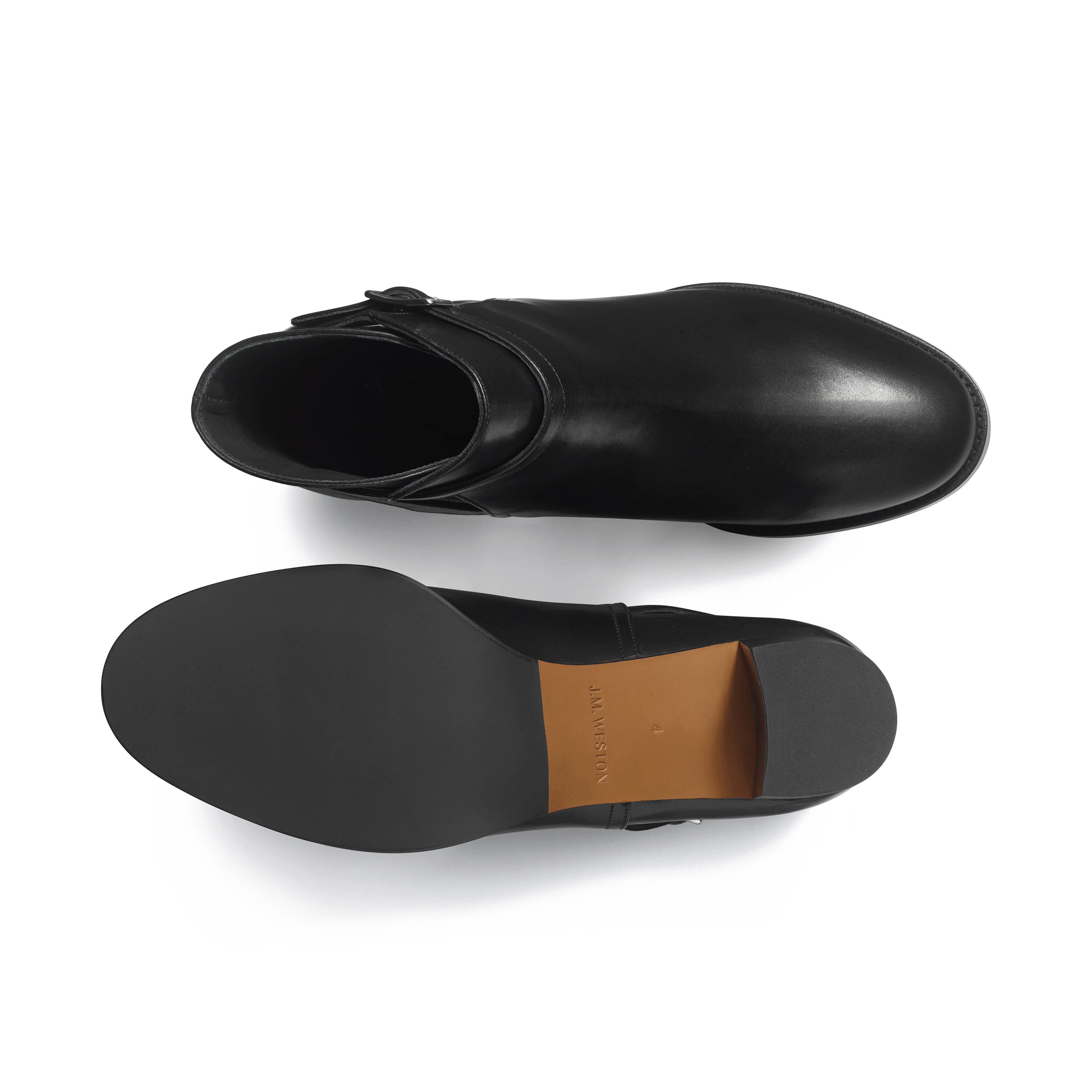 Bottine Jodhpur à talon [femme cuir veau lisse noir] - Image 4