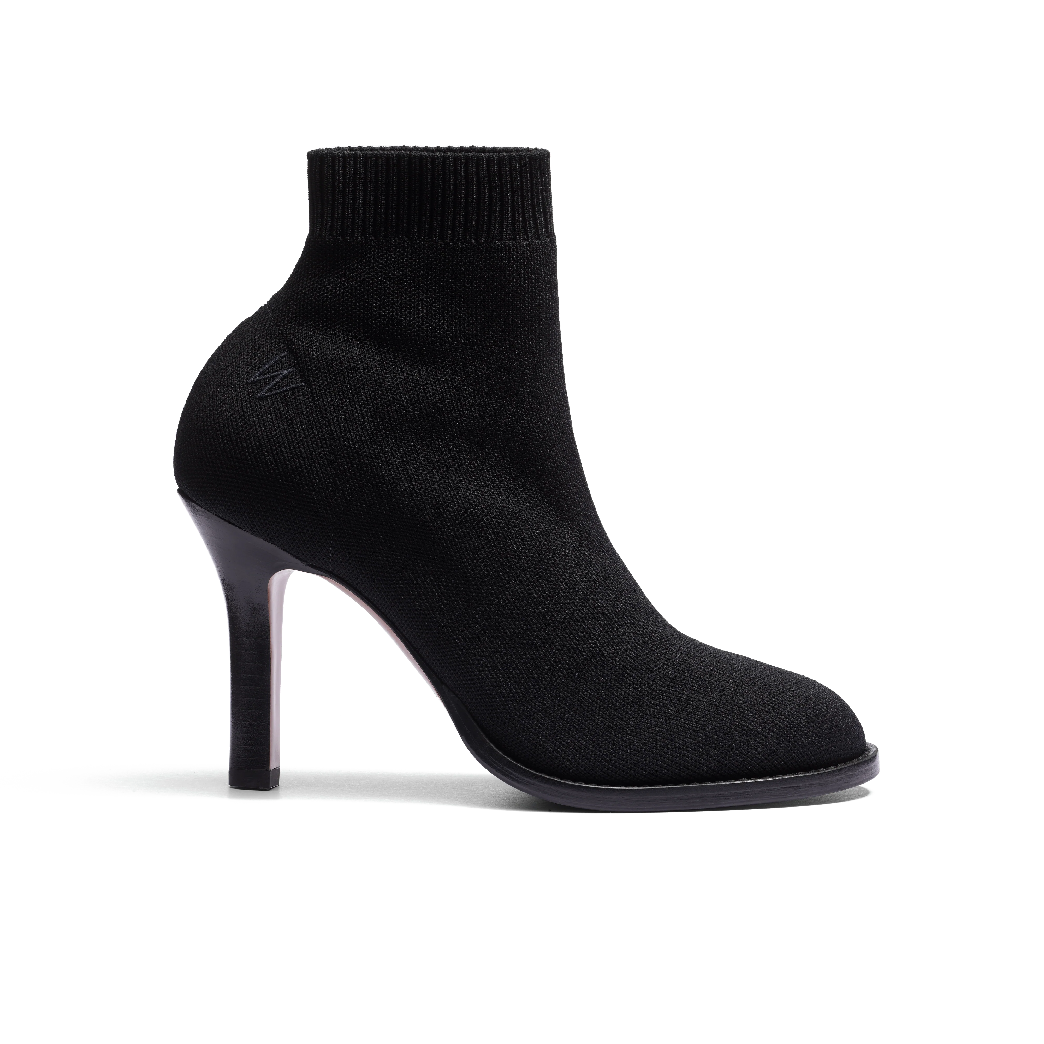 Bottine Knit à talon 9,5cm [femme maille nylon noire]