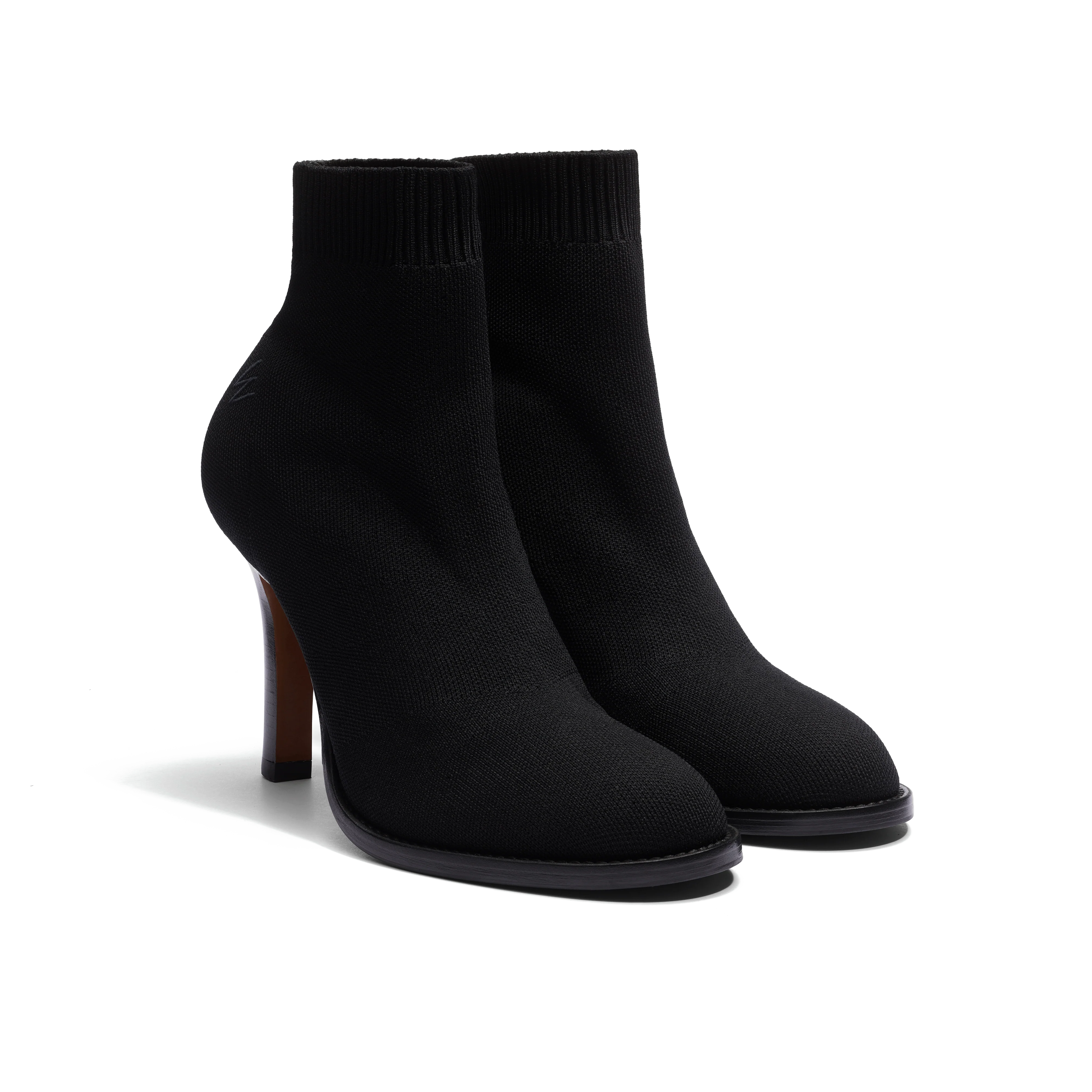 Bottine Knit à talon 9,5cm [femme maille nylon noire] - Image 2