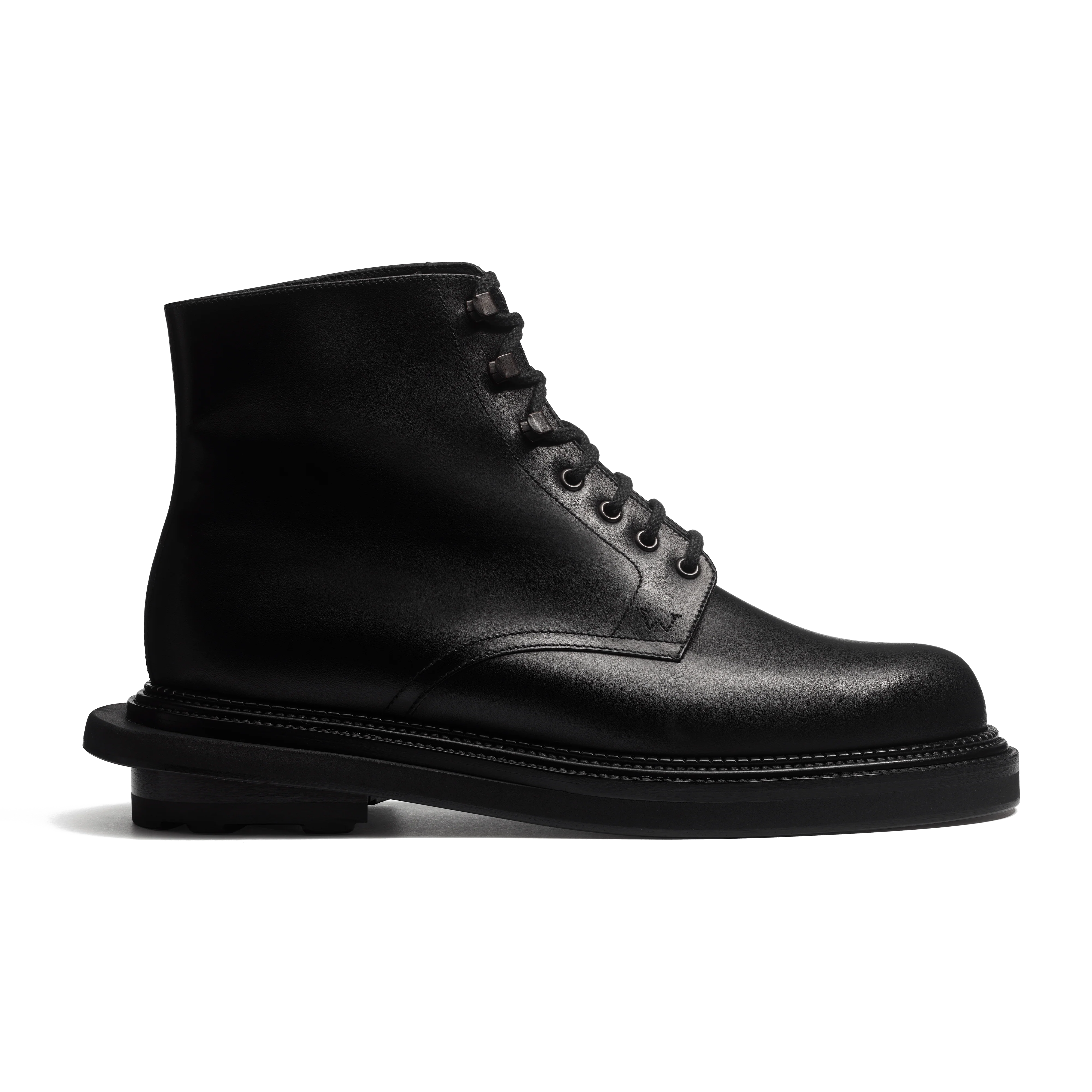 Bottine Worker J.M. Weston x sacai [cuir veau box noir]