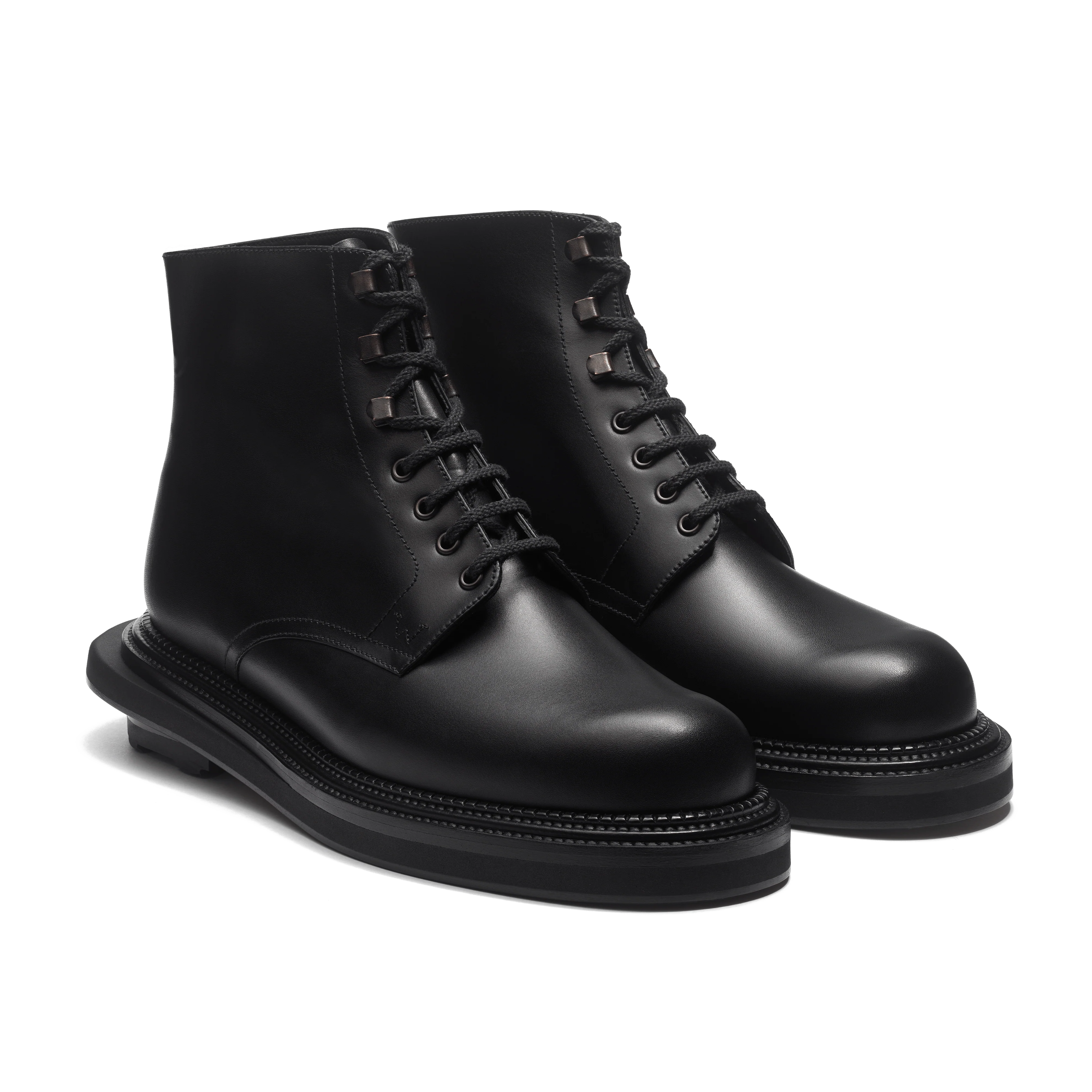 Bottine Worker J.M. Weston x sacai [cuir veau box noir] - Image 2