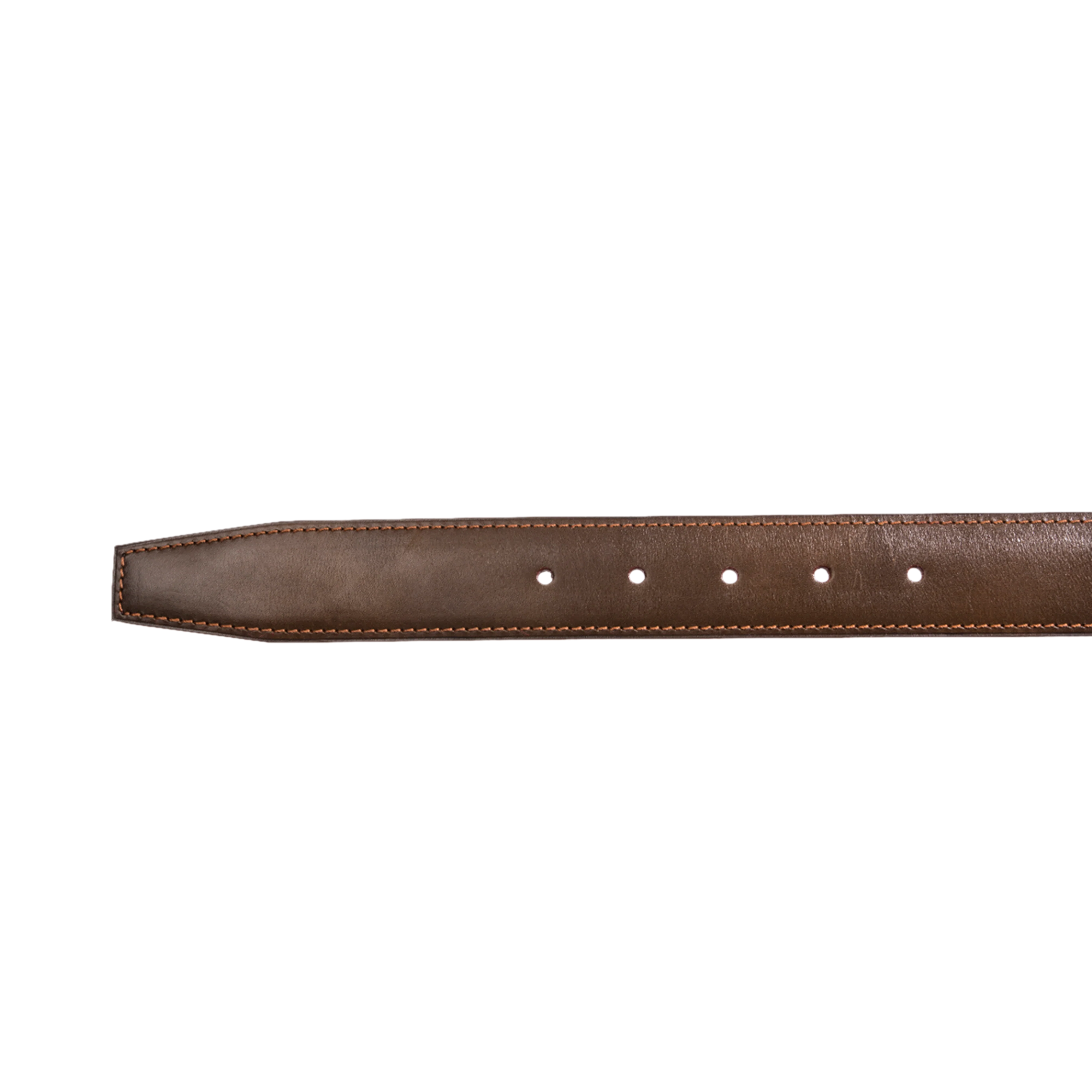 Ceinture Demi-Jonc [Cuir veau finition patinée marron bergeronnette] - Image 3