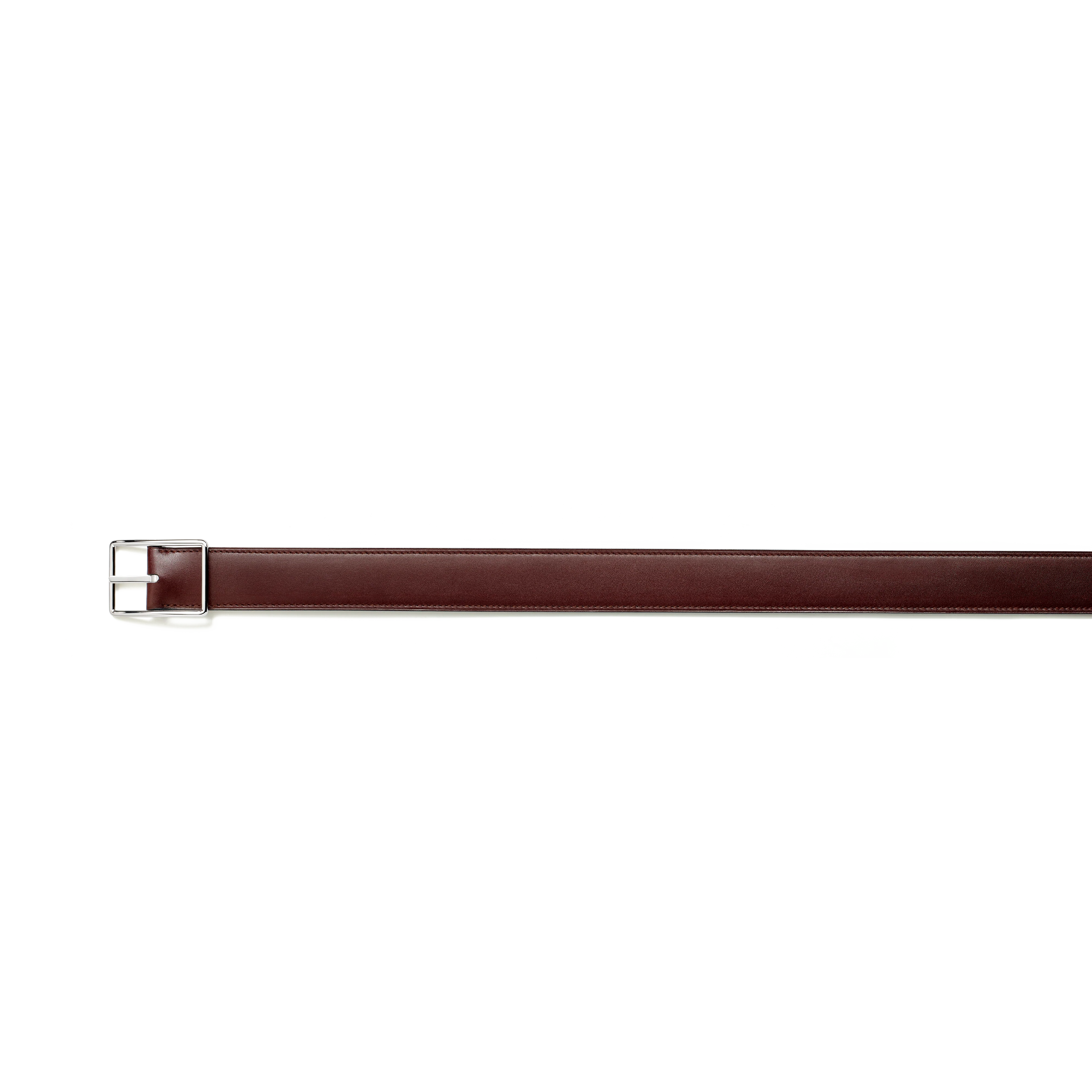 Ceinture Iéna [Cuir veau box burgundy & cuir veau box marine essentiel] - Image 3