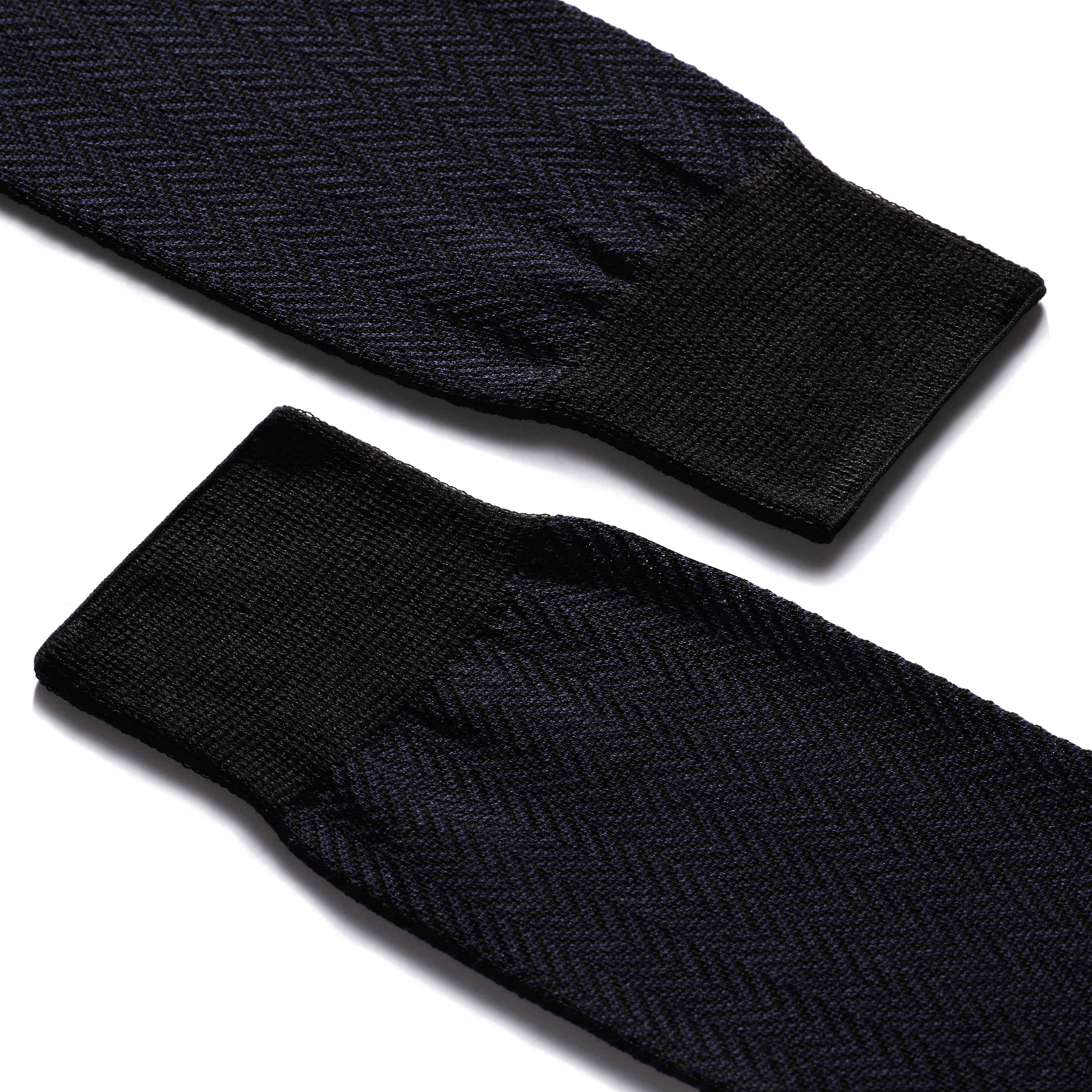 Chaussettes Chevrons Courtes [Coton marine et noir] - Image 2