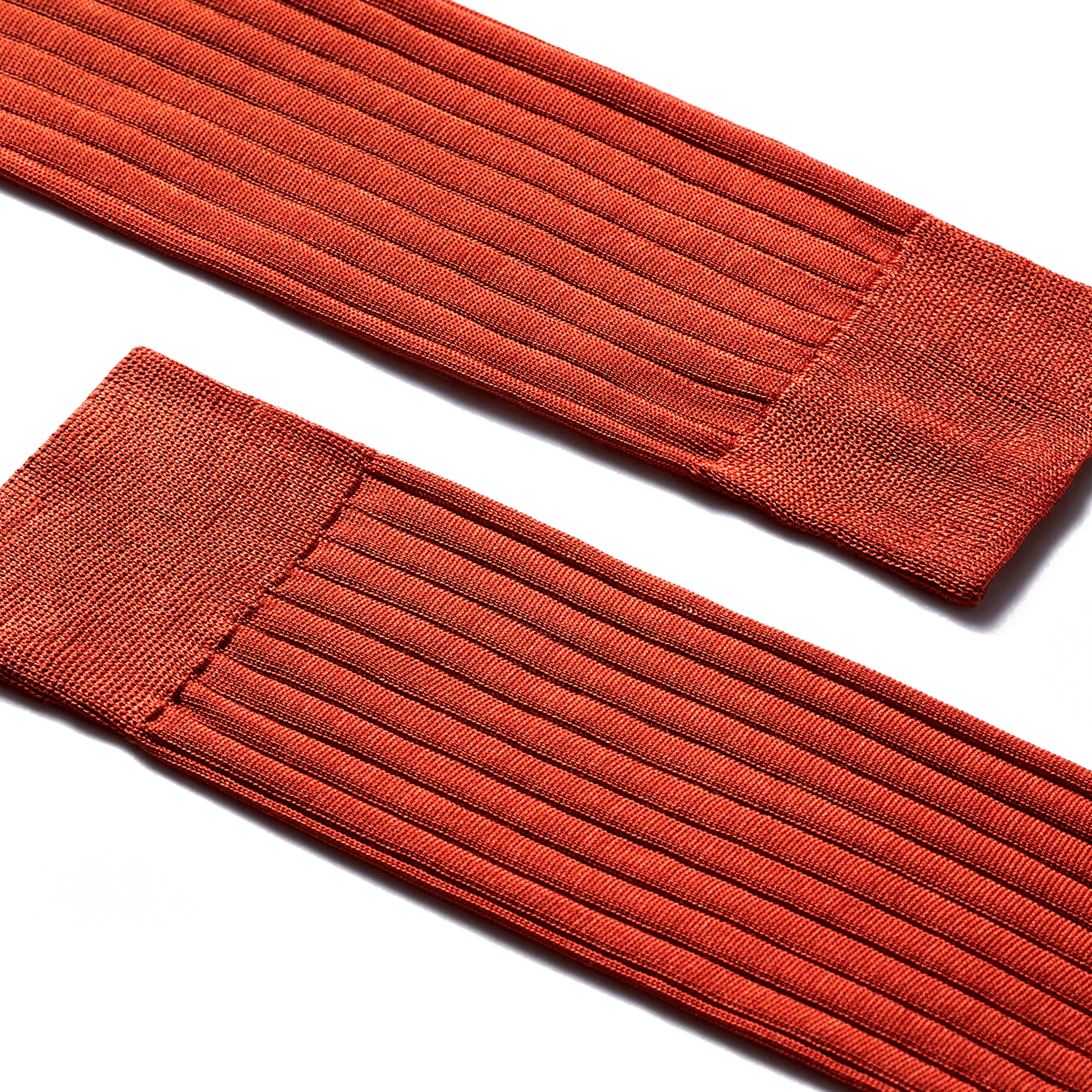 Chaussettes Fil d'Ecosse courtes [Coton terra cotta] - Image 2