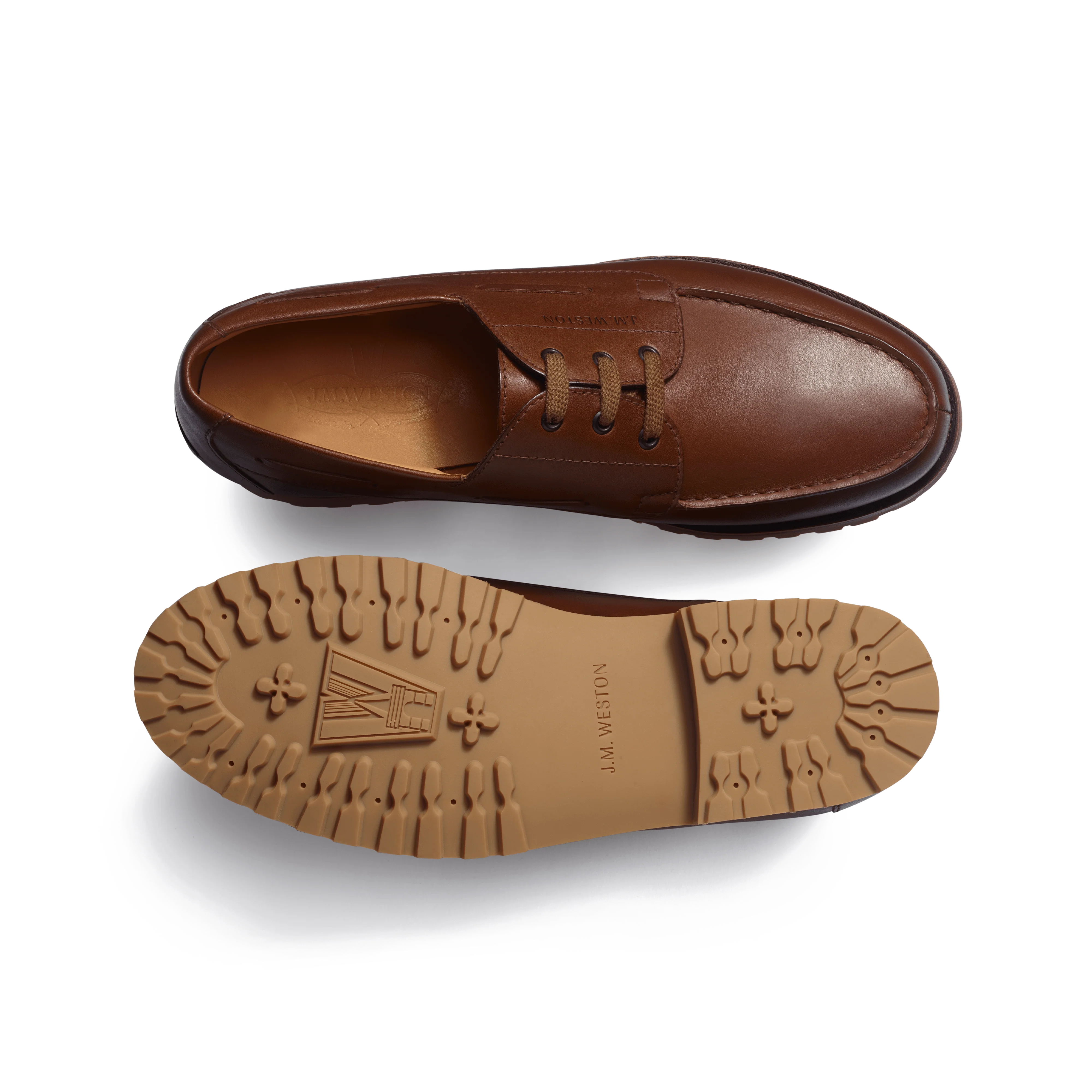Derby bateau [homme cuir lisse marron chêne] - Image 4