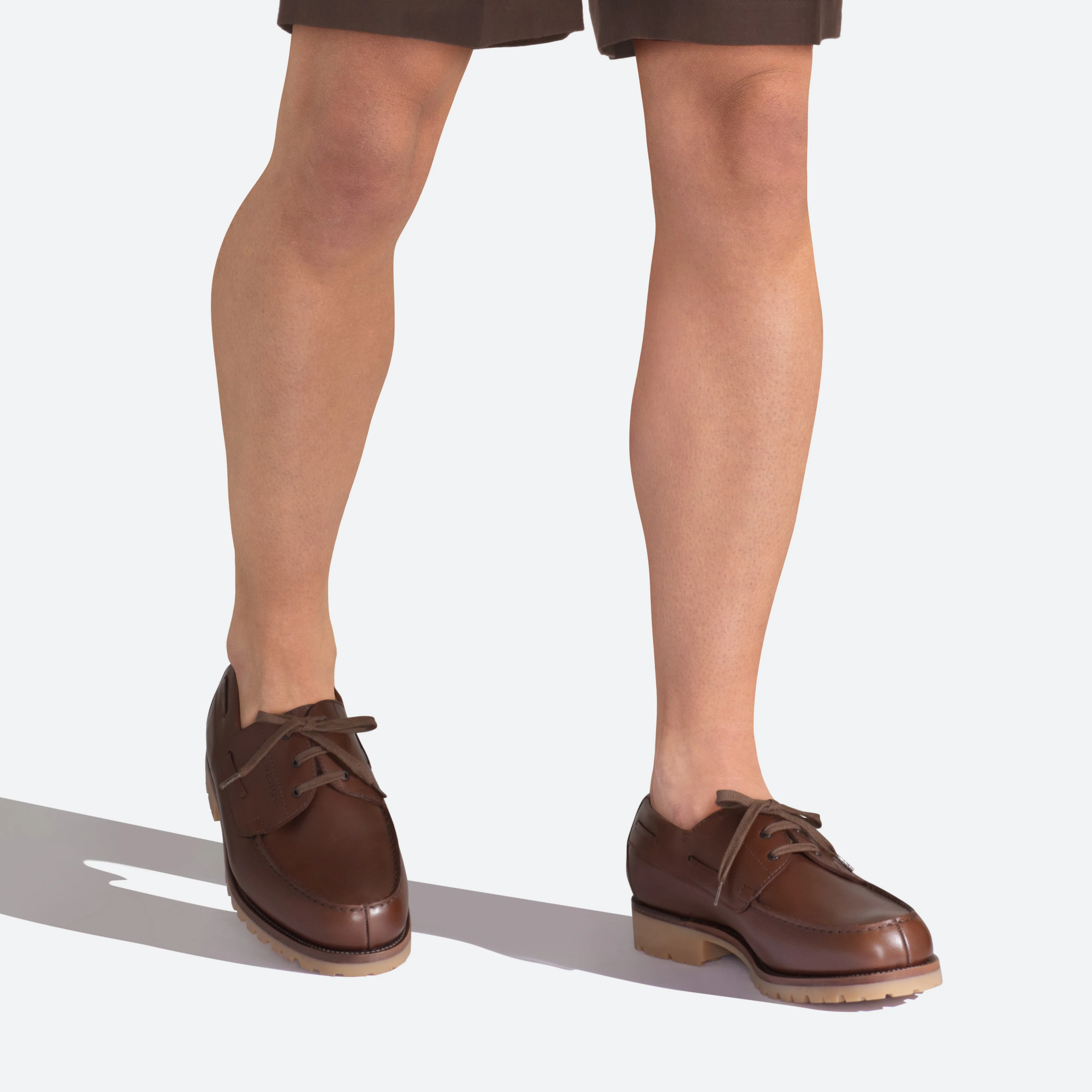 Derby bateau [homme cuir lisse marron chêne] - Image 5