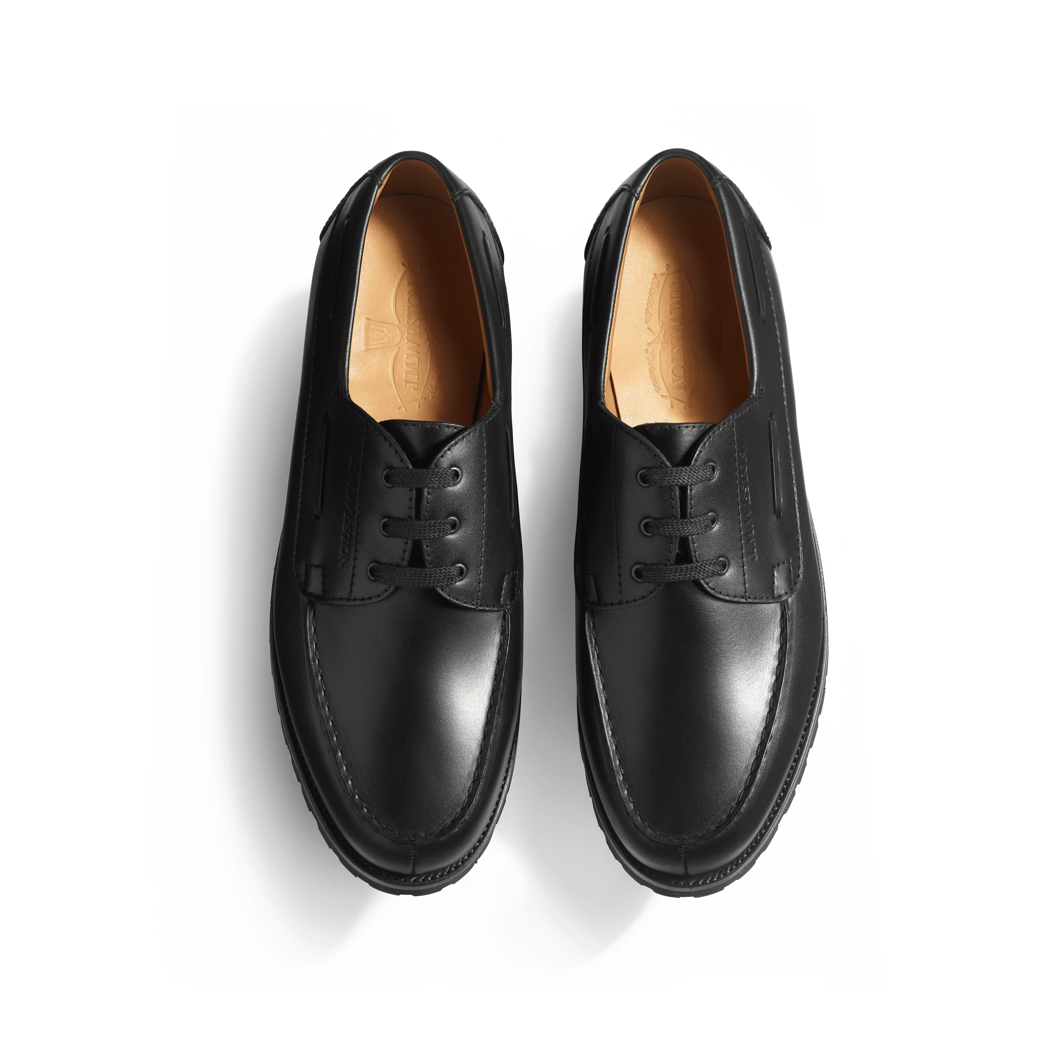 Derby bateau [homme cuir veau lisse noir] - Image 3