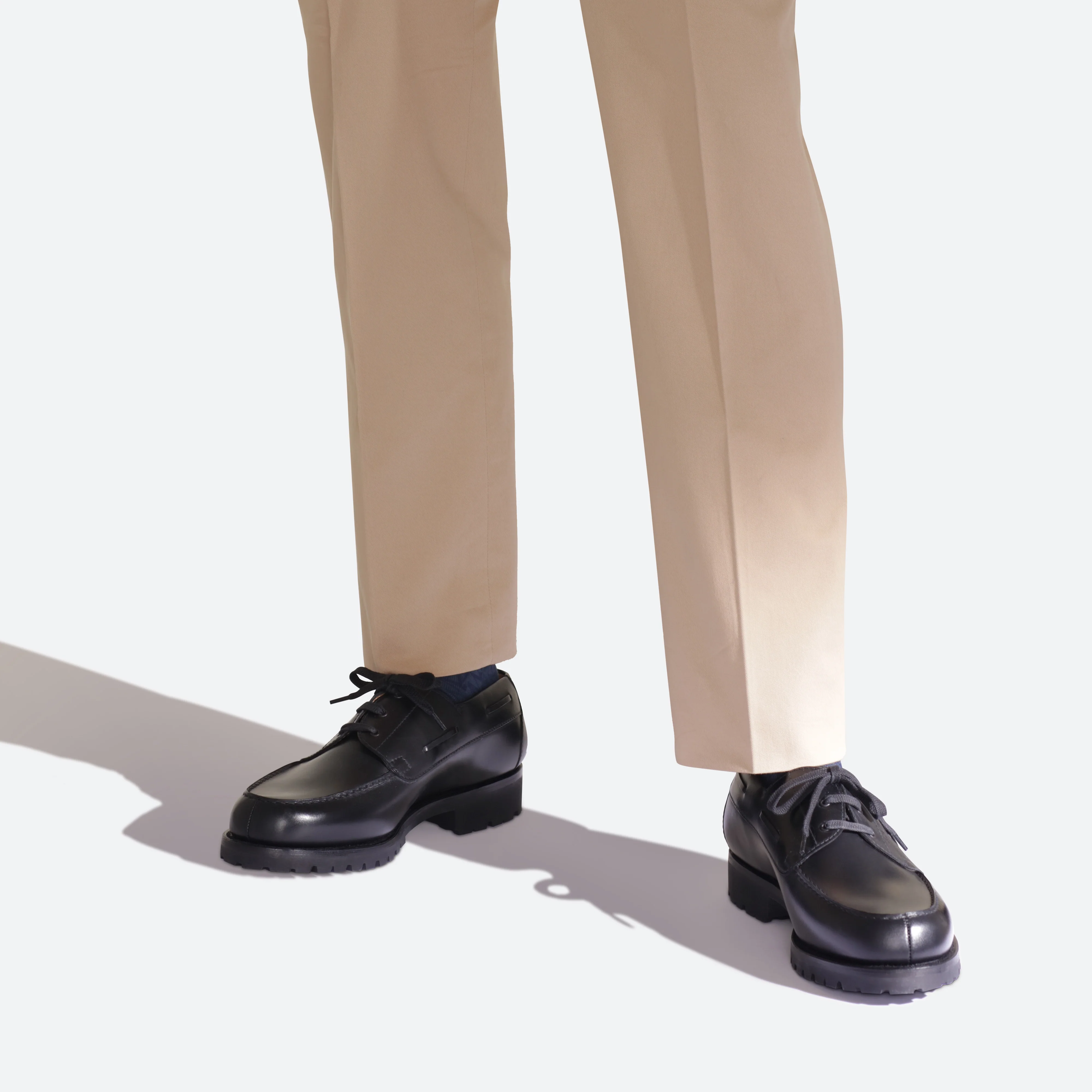 Derby bateau [homme cuir veau lisse noir] - Image 5