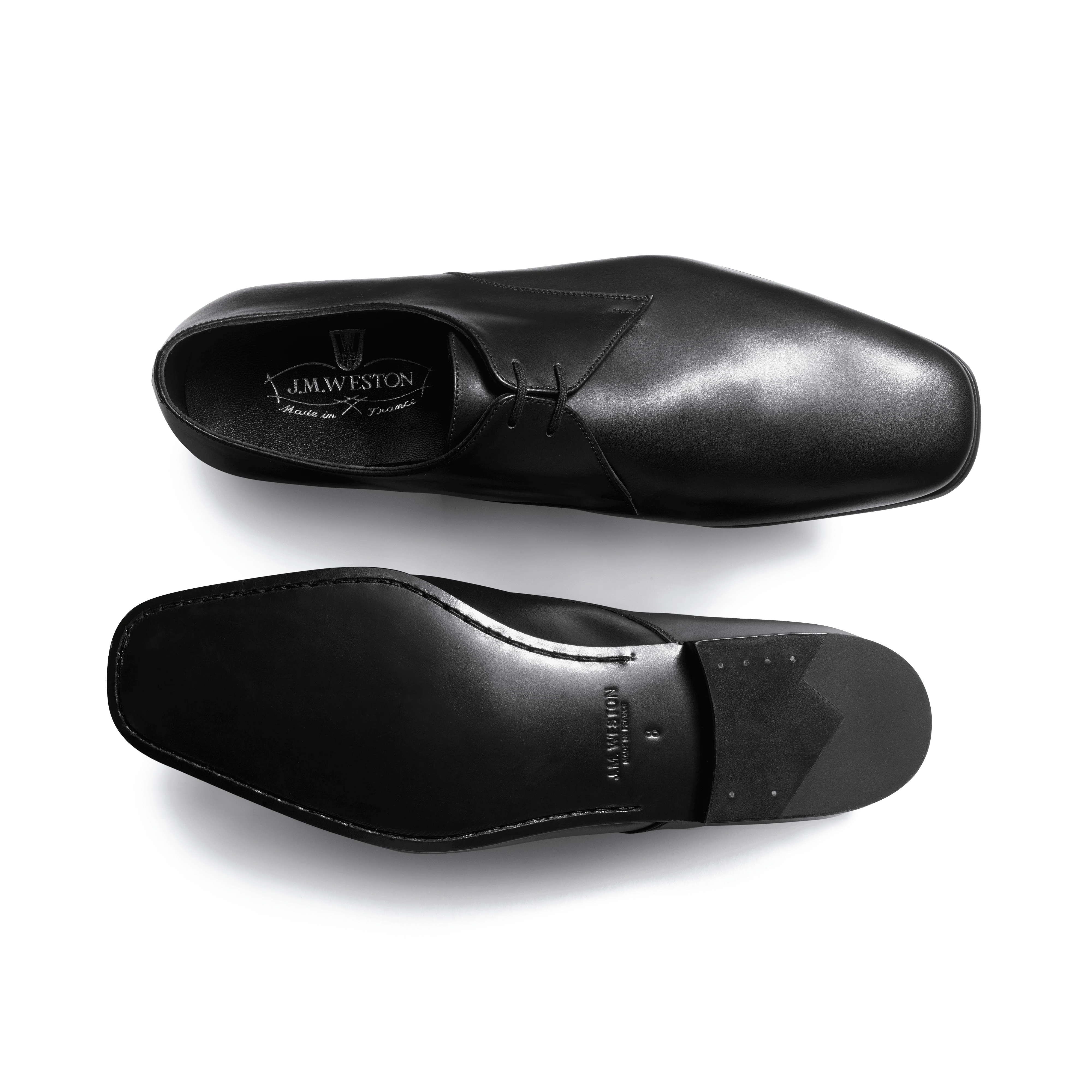Derby Cannes [homme cuir lisse noir] - Image 4