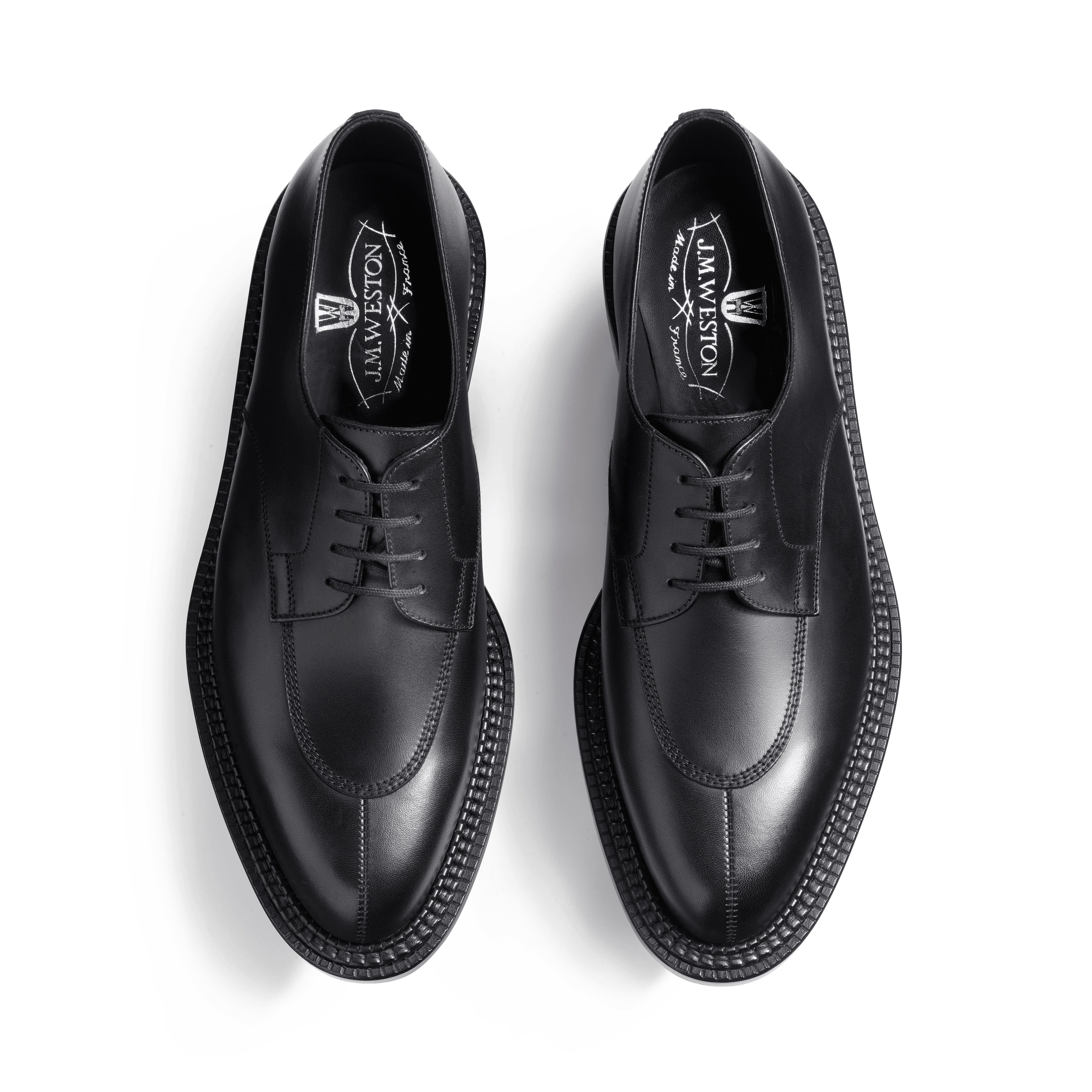 Derby demi-chasse Daphné [femme cuir lisse noir] - Image 3