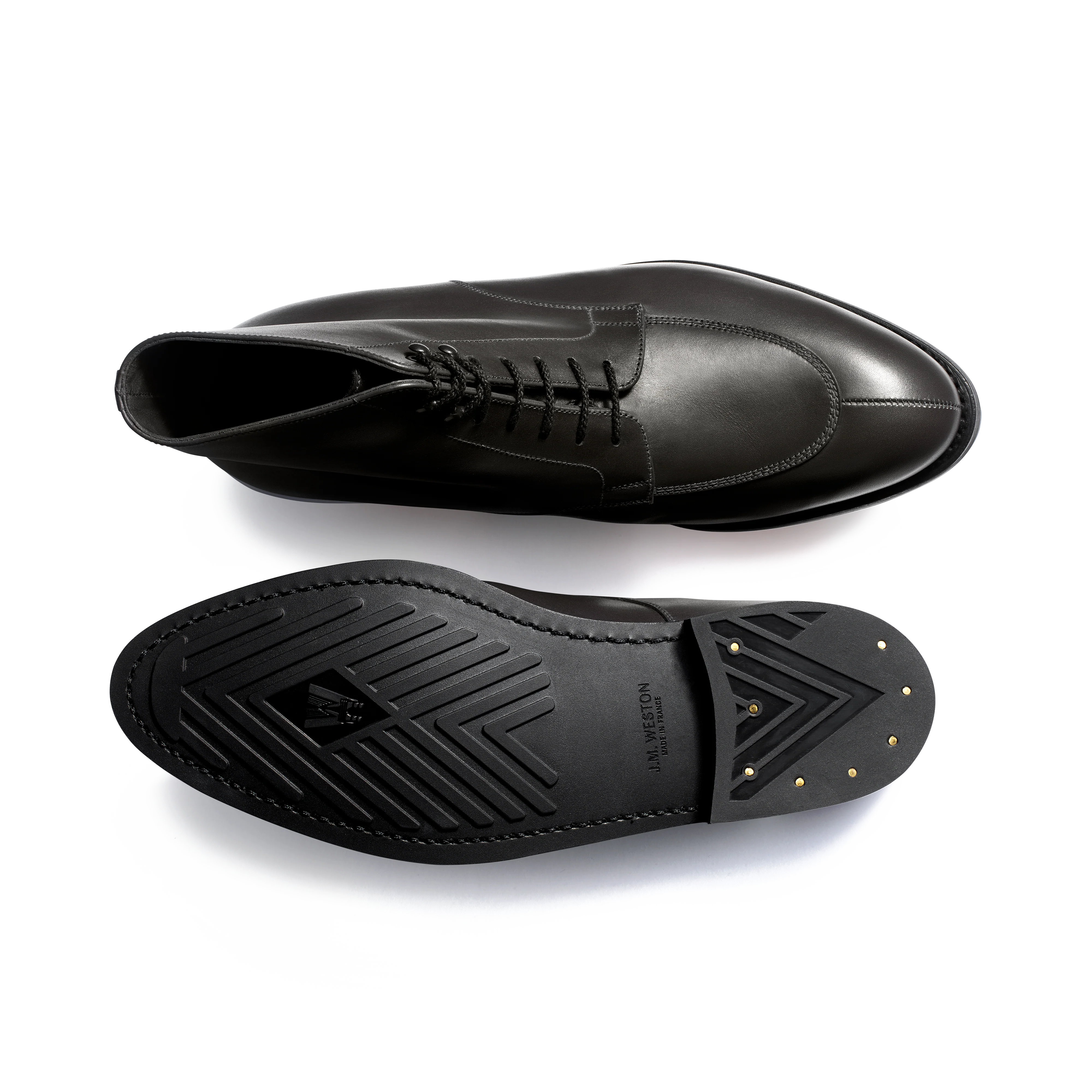 Derby Demi-chasse montant [homme cuir lisse gris] - Image 4