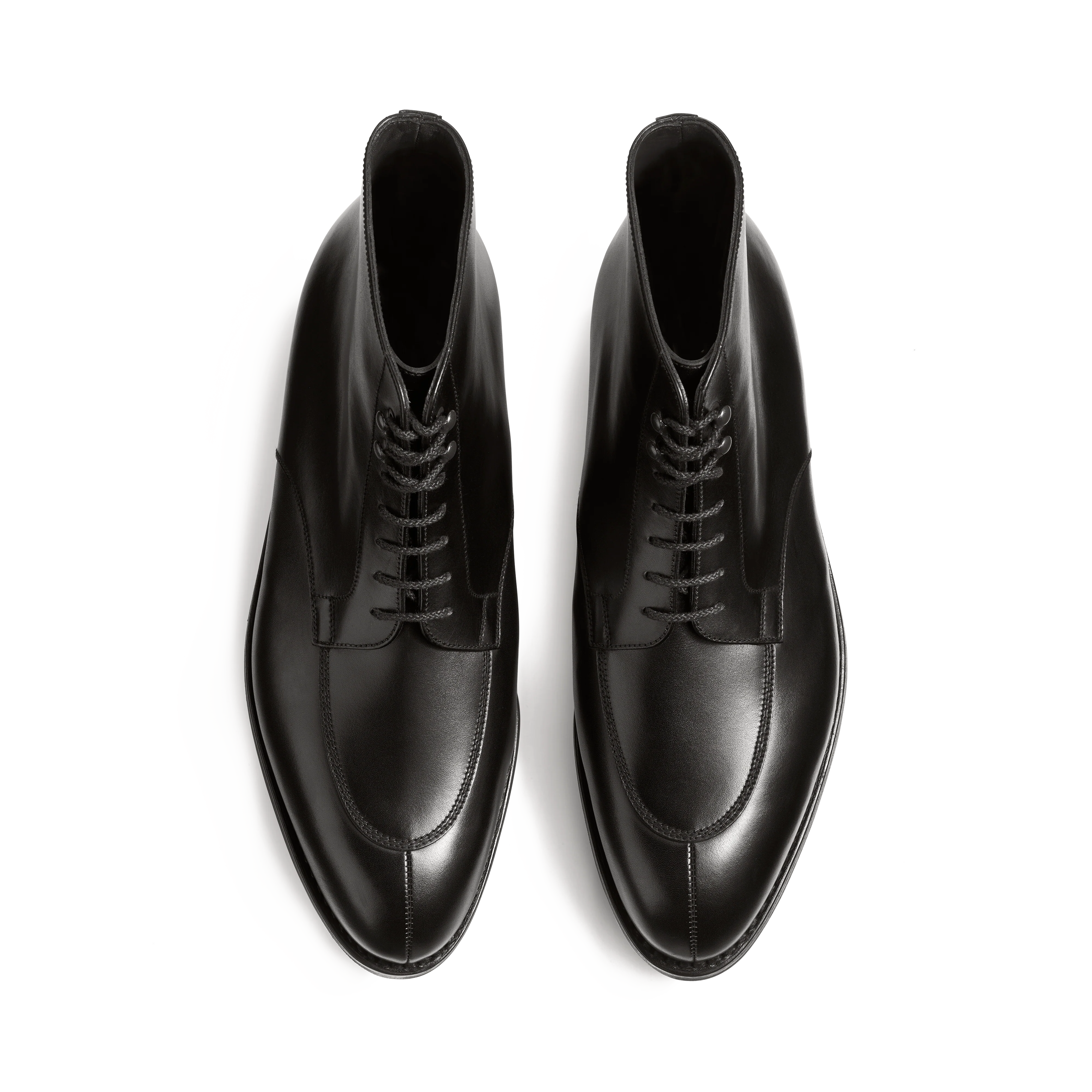 Derby Demi-chasse montant [homme cuir lisse noir] - Image 3