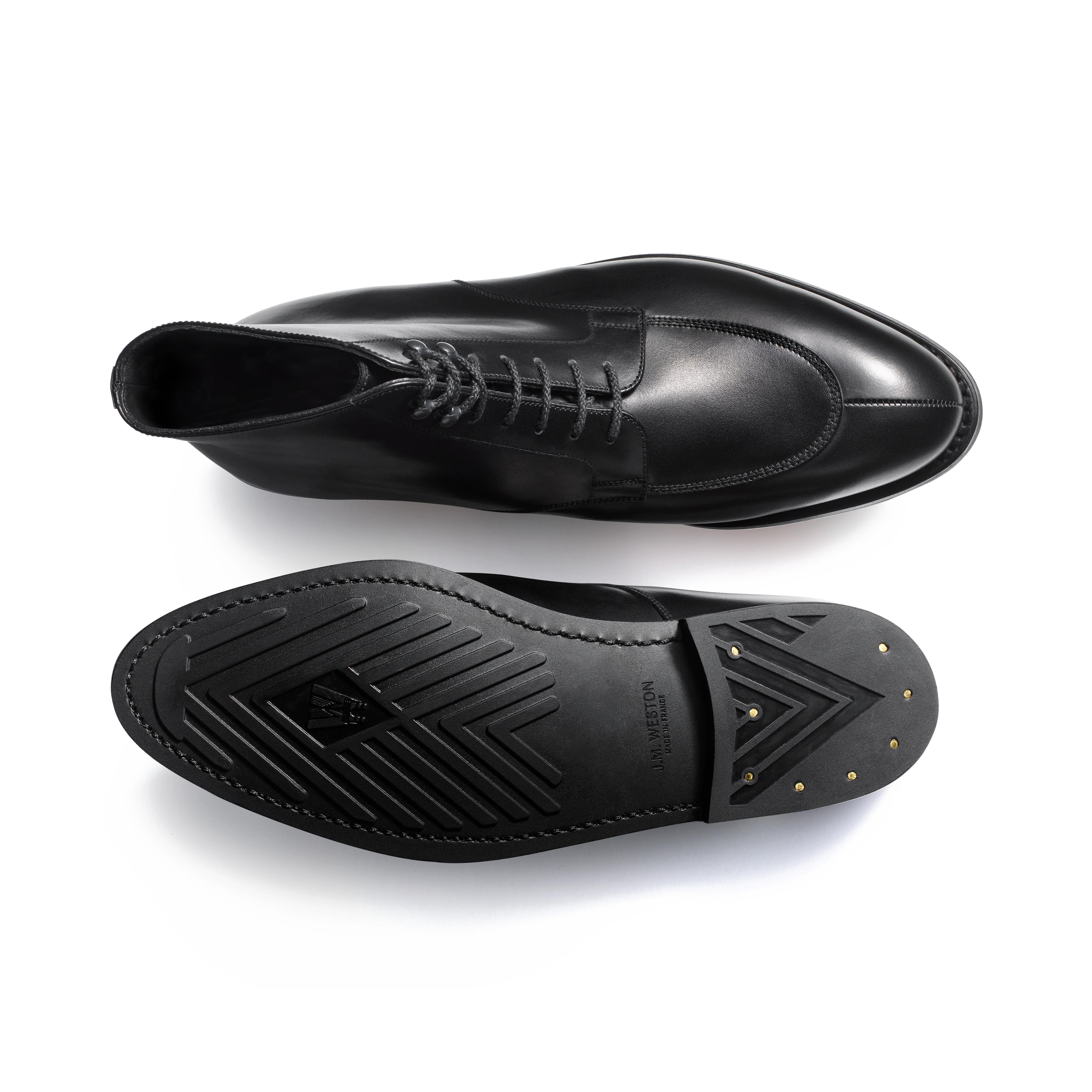 Derby Demi-chasse montant [homme cuir lisse noir] - Image 4