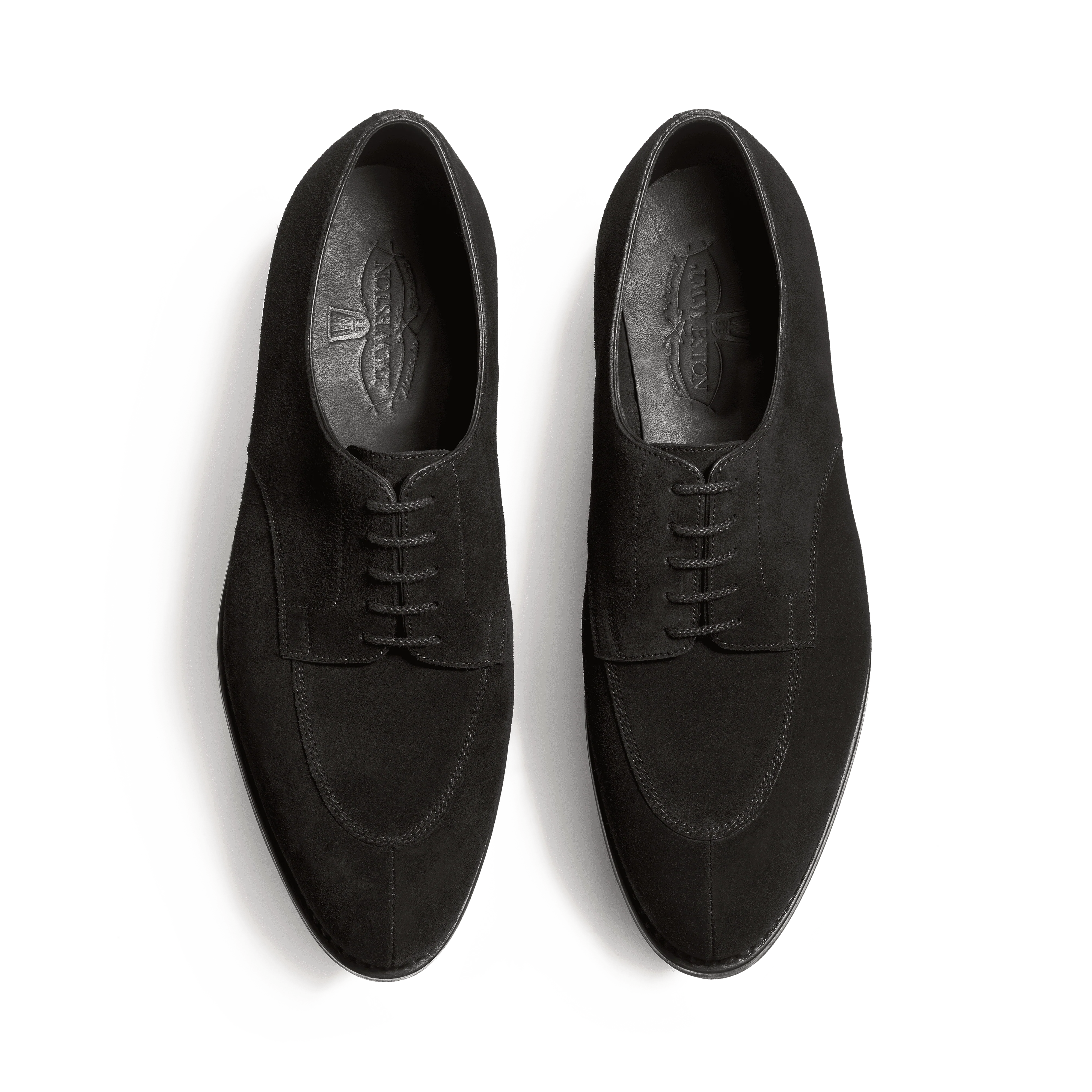 Derby demi-chasse semelle gomme [homme velours noir] - Image 3