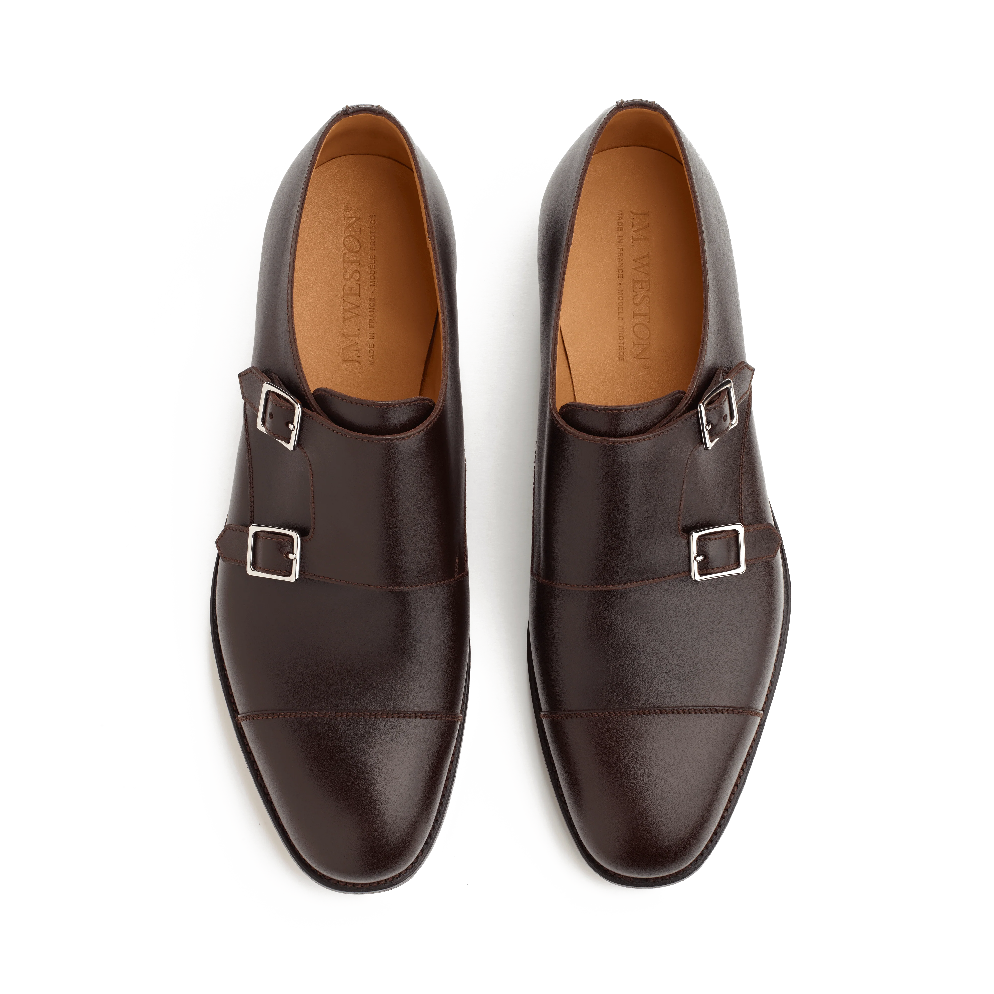 Derby Double boucle [homme cuir lisse marron mélèze] - Image 3