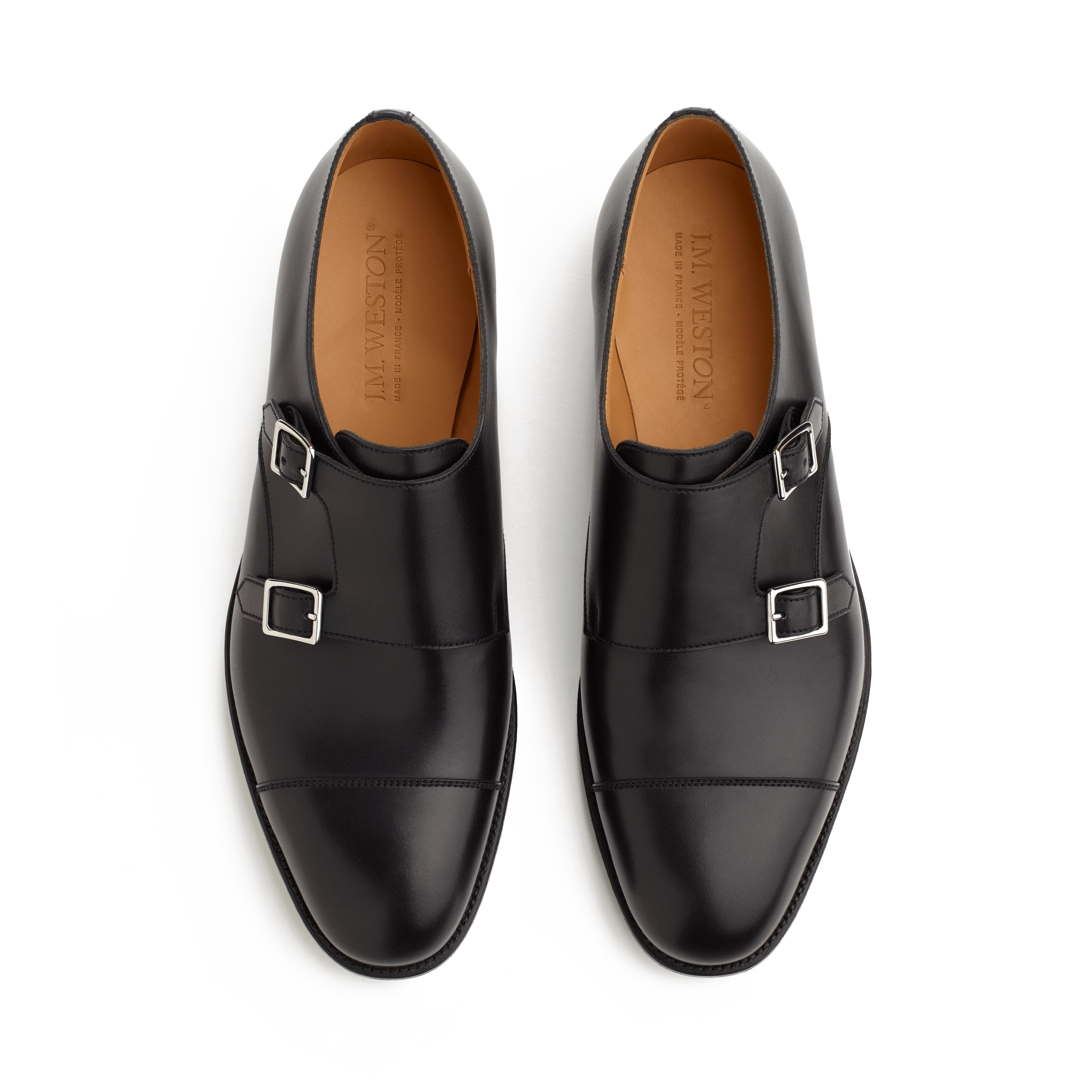 Derby Double boucle [homme cuir lisse noir] - Image 3