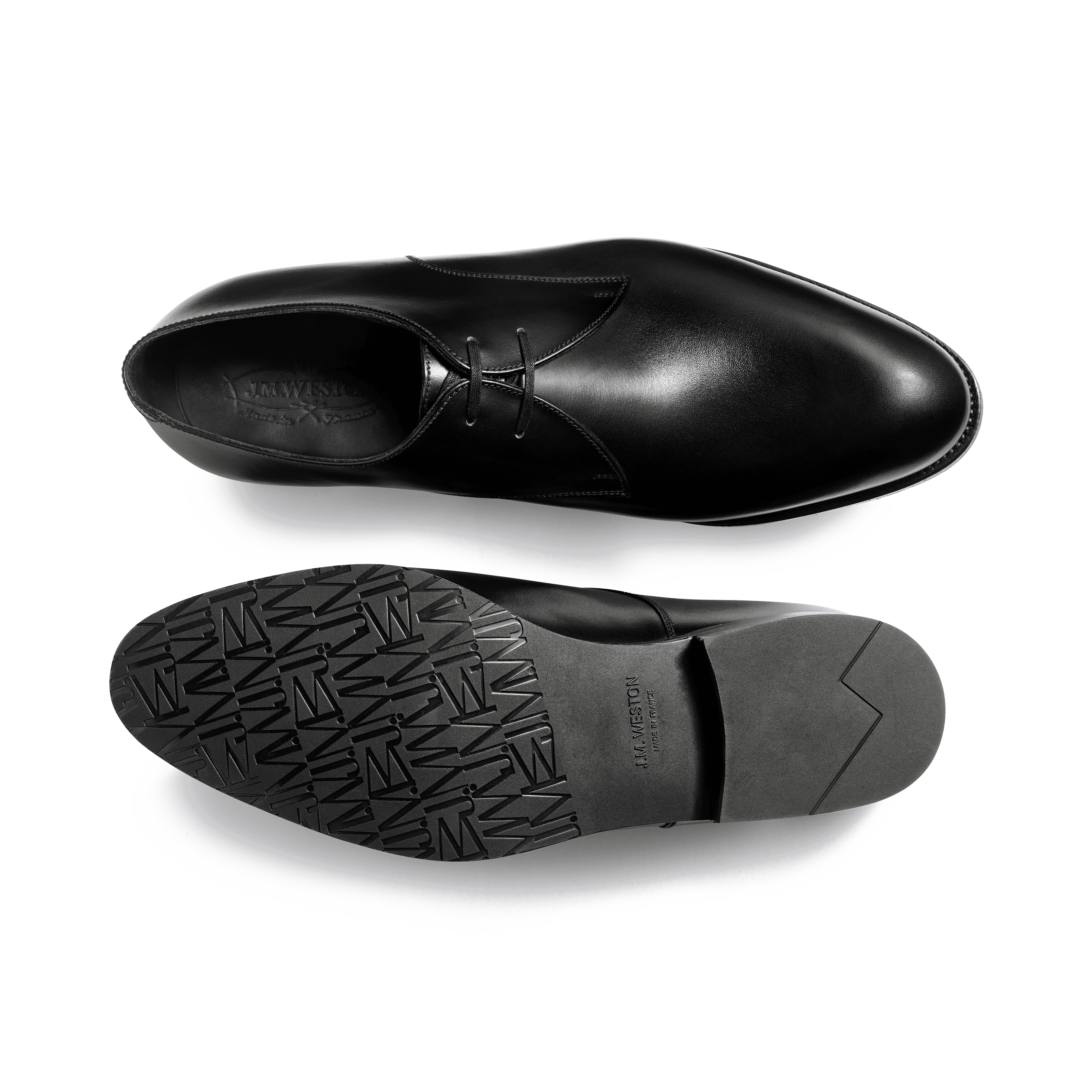 Derby Edouard semelle gomme [homme cuir lisse noir] - Image 4