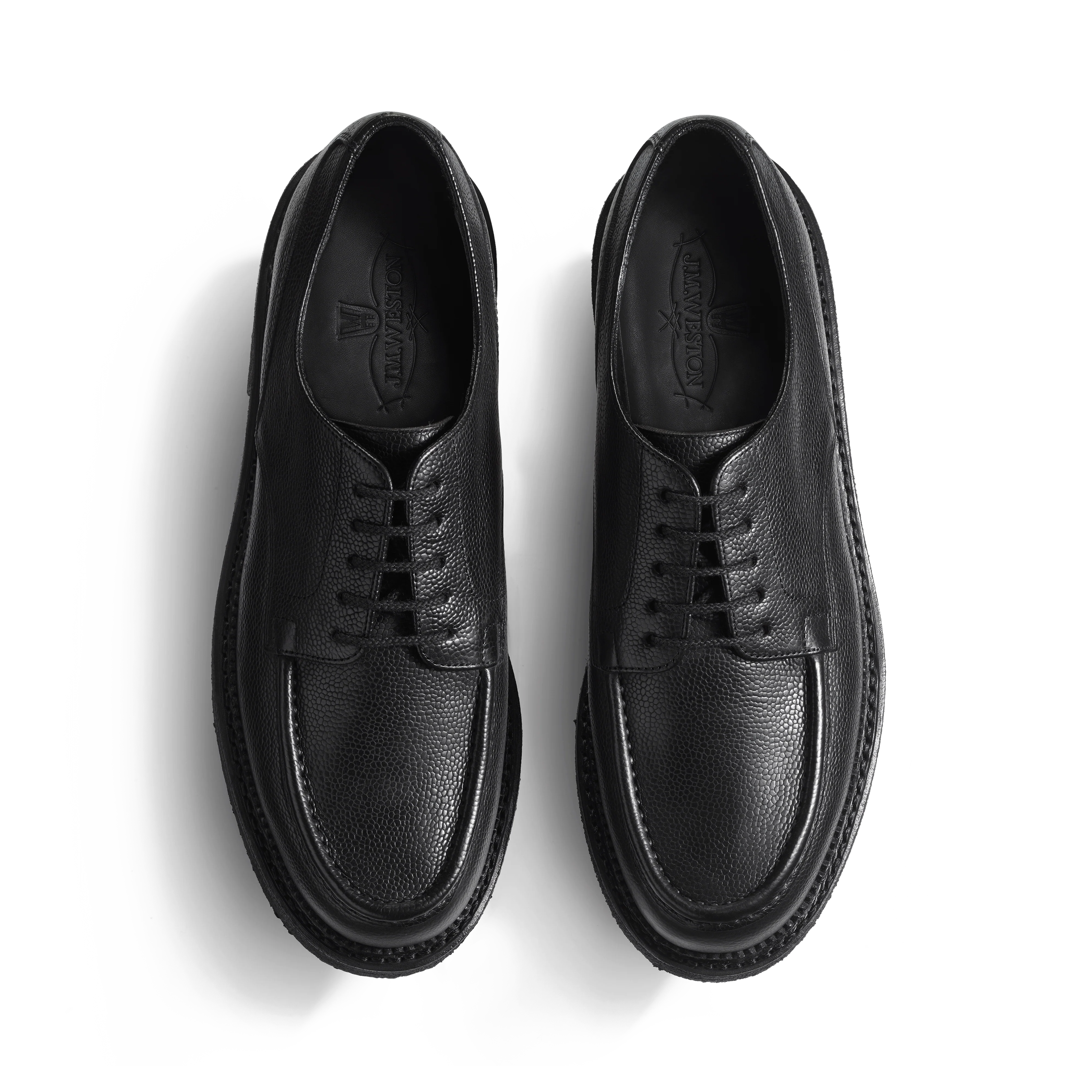 Derby Golf Eugène semelle crêpe [Homme cuir grainé noir] - Image 3