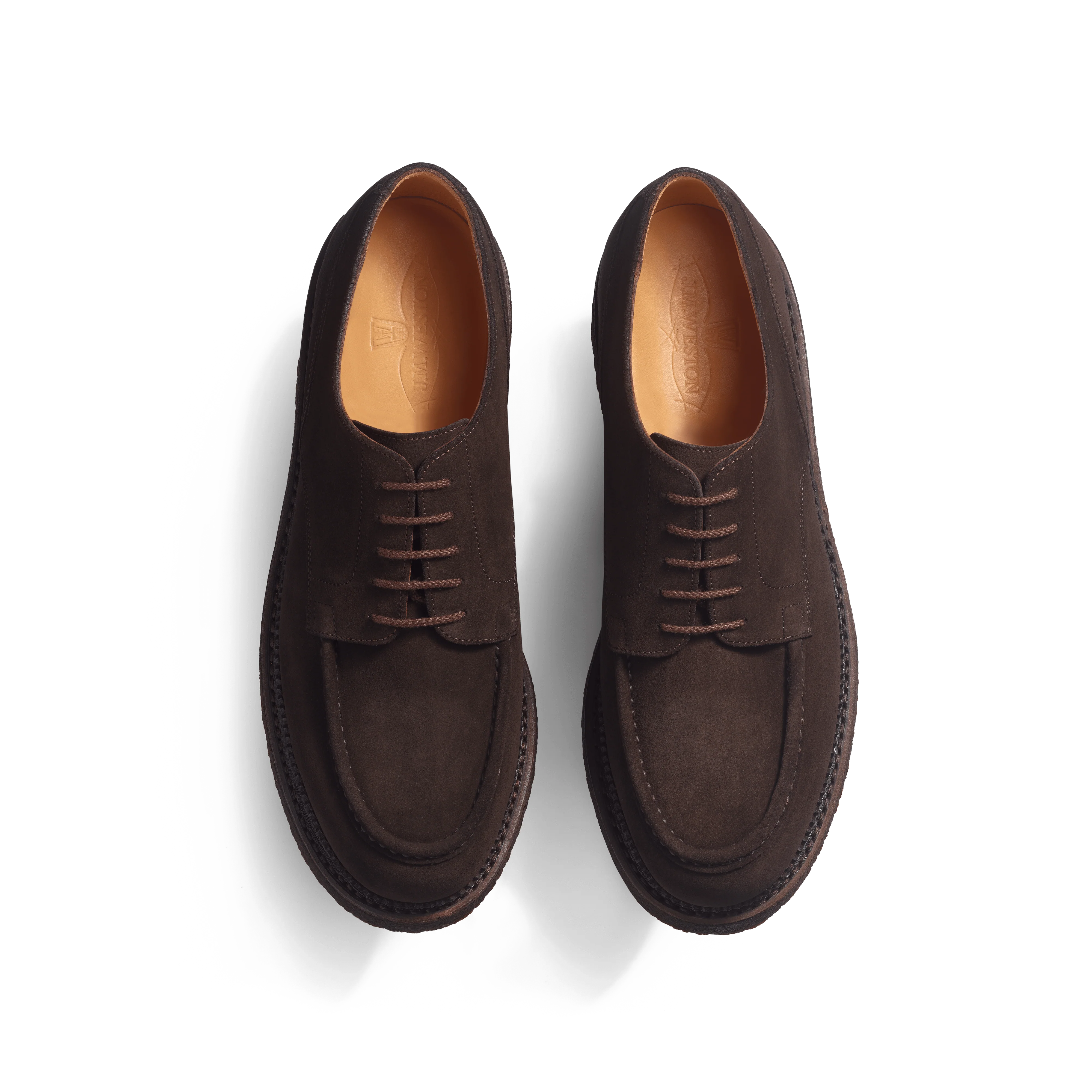 Derby Golf Eugène semelle crêpe [Homme cuir veau velours marron] - Image 3