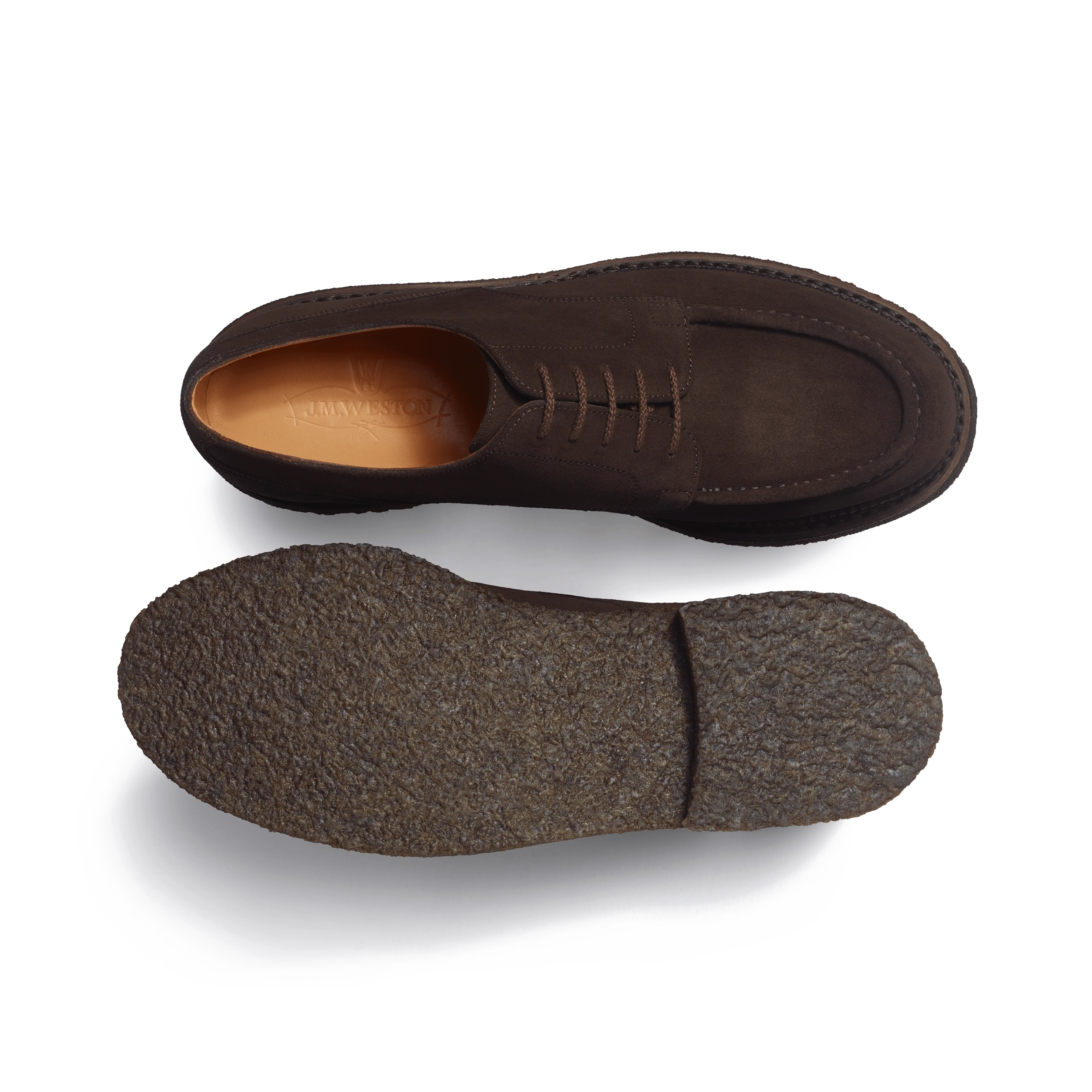 Derby Golf Eugène semelle crêpe [Homme cuir veau velours marron] - Image 4