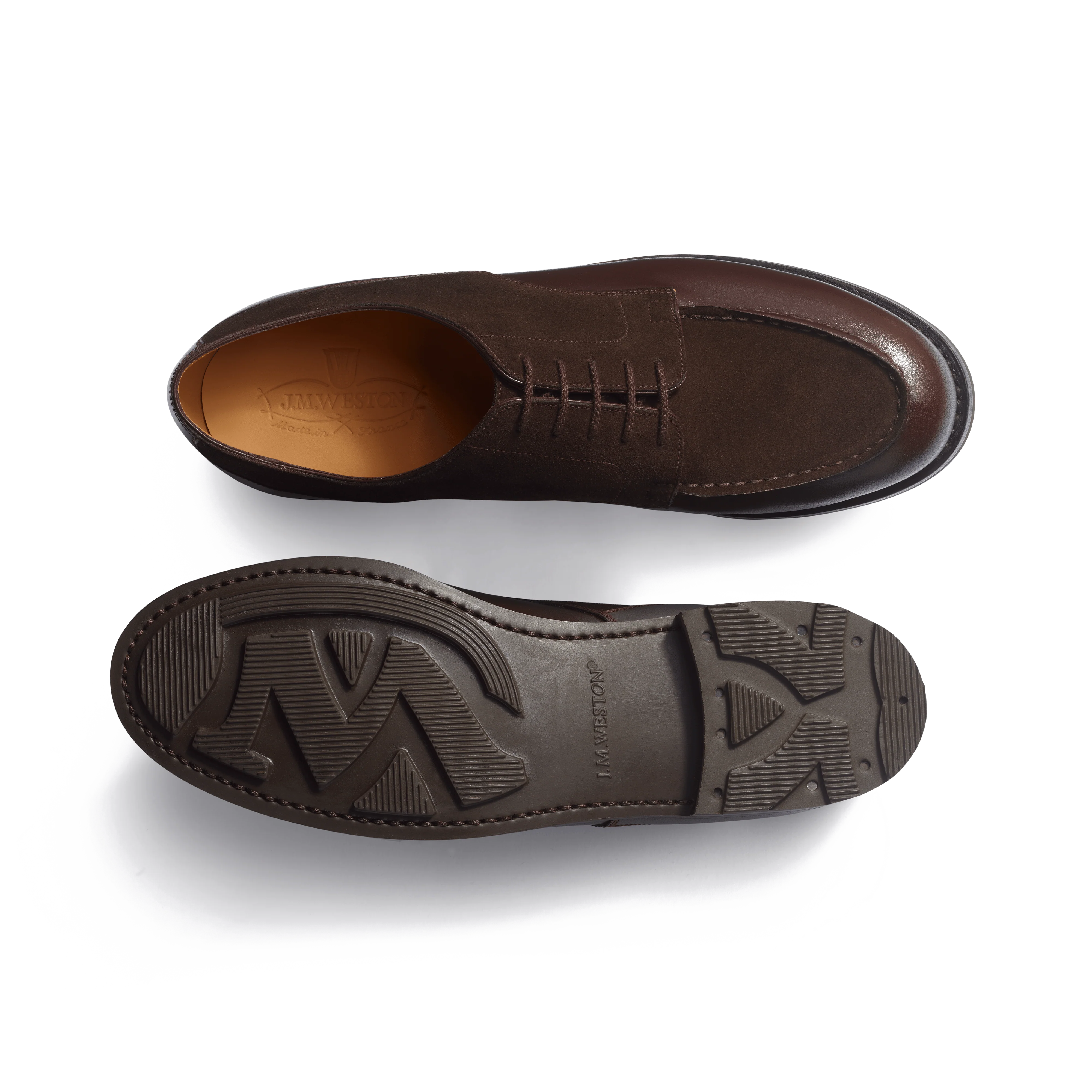 Derby Golf [homme cuir veau box mélèze et cuir veau marron foncé] - Image 4